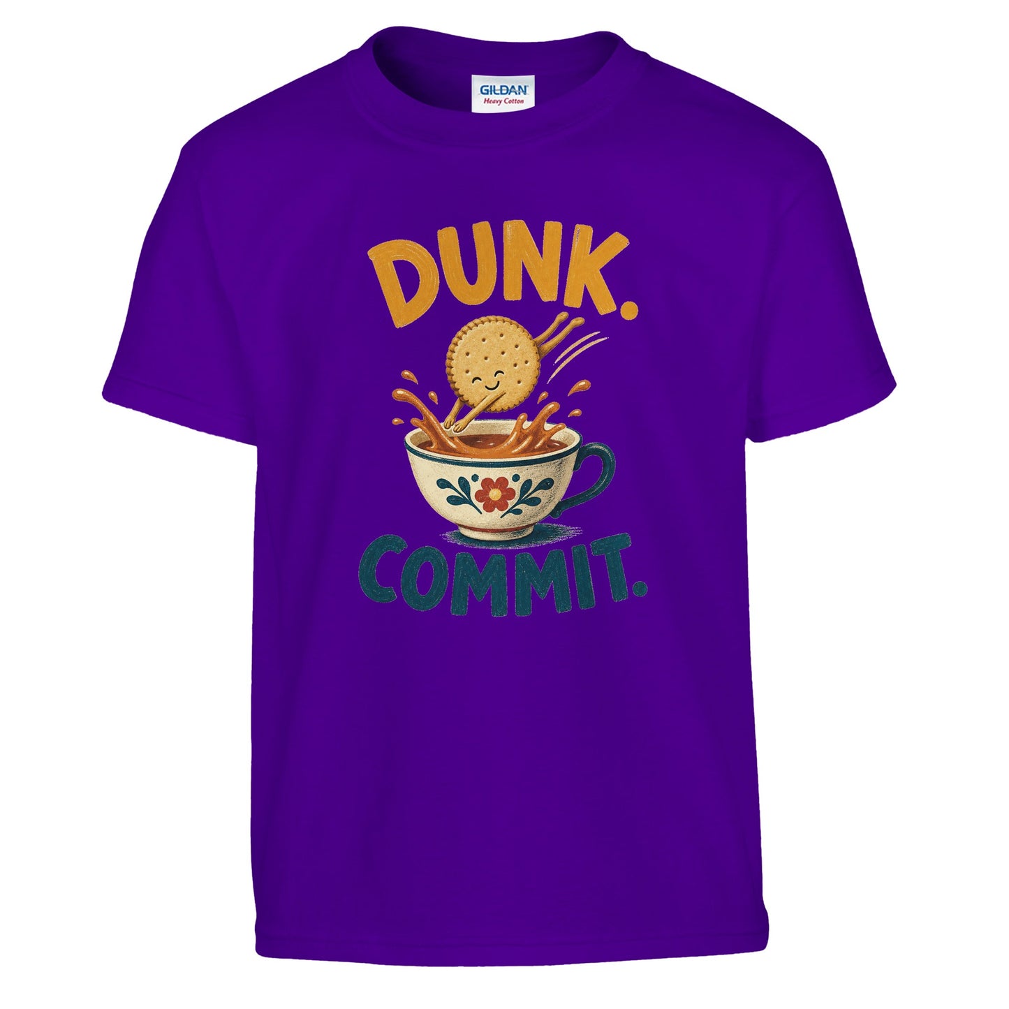 Dunk. Commit. Tea Biscuit Graphic Kids' T-shirt — product view 6