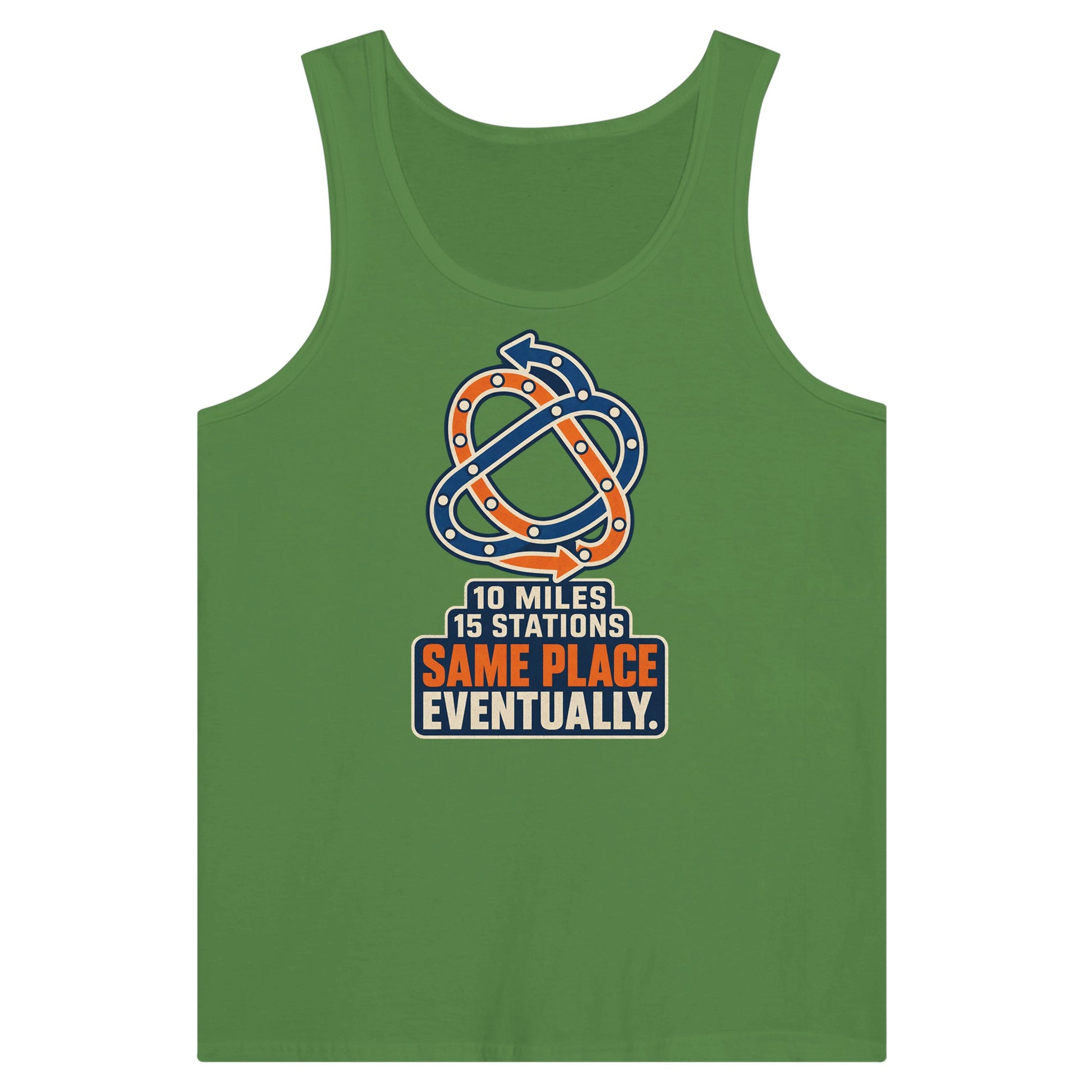 Glasgow Same Place Eventually Premium Unisex Tank Top — product view 13