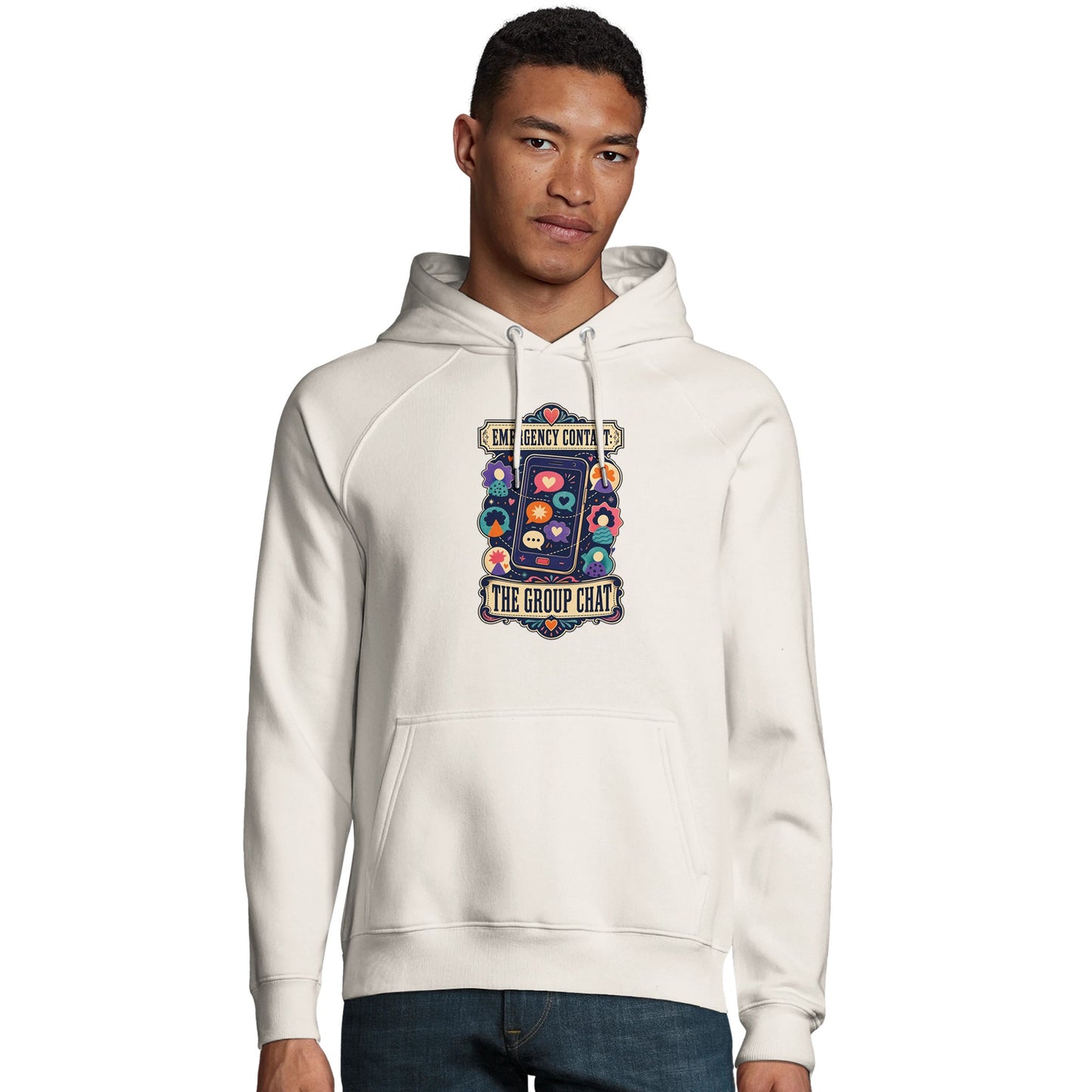 Emergency Contact — The Group Chat Hoodie — product view 6
