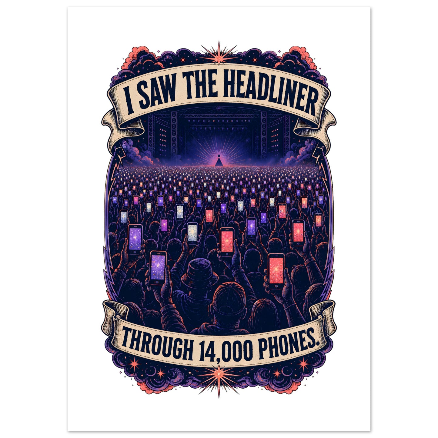 The Headliner Through 14,000 Phones Poster — product view 2