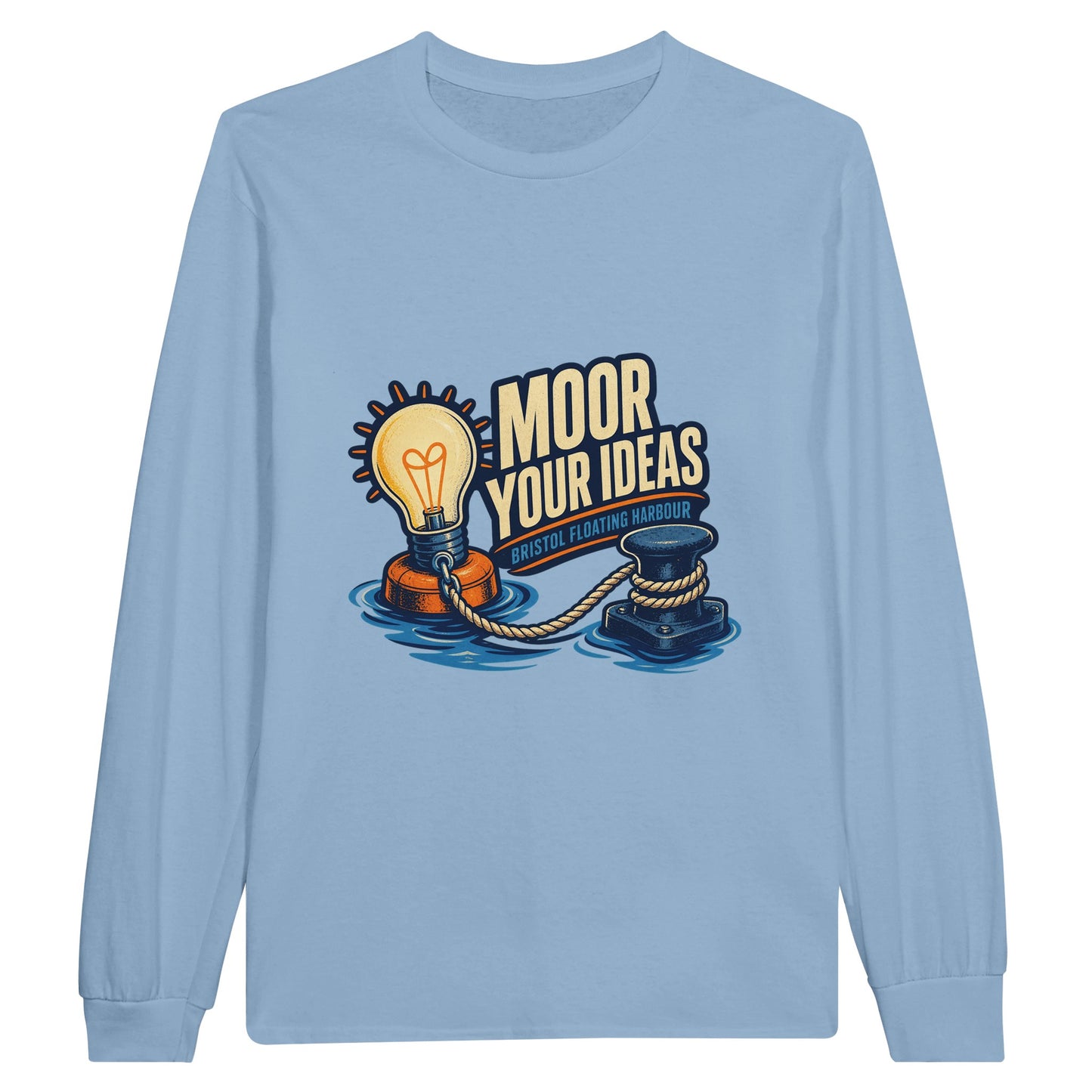 Moor Your Ideas – Bristol Floating Harbour Long-Sleeve T-shirt — product view 2