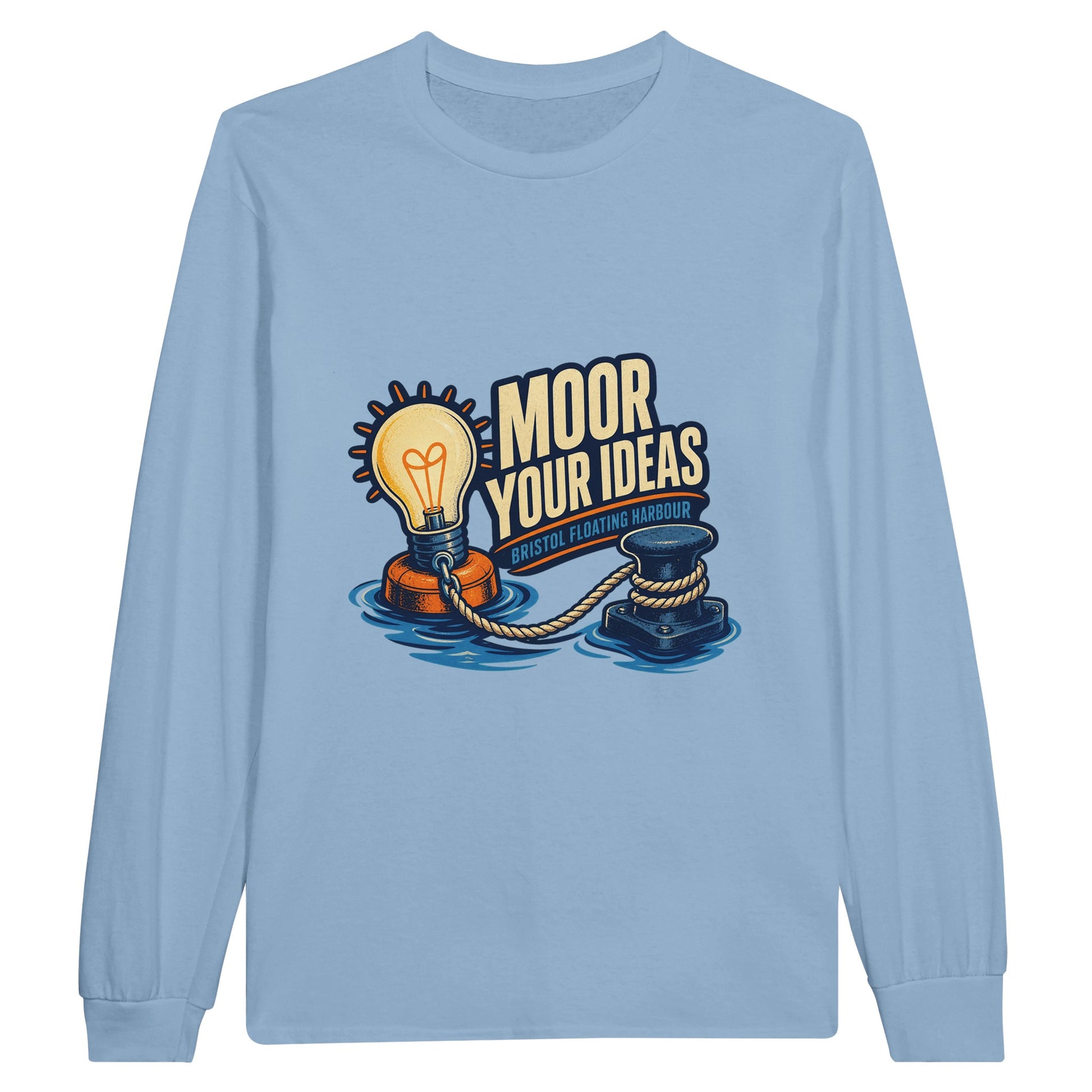 Moor Your Ideas – Bristol Floating Harbour Long-Sleeve T-shirt — product view 2