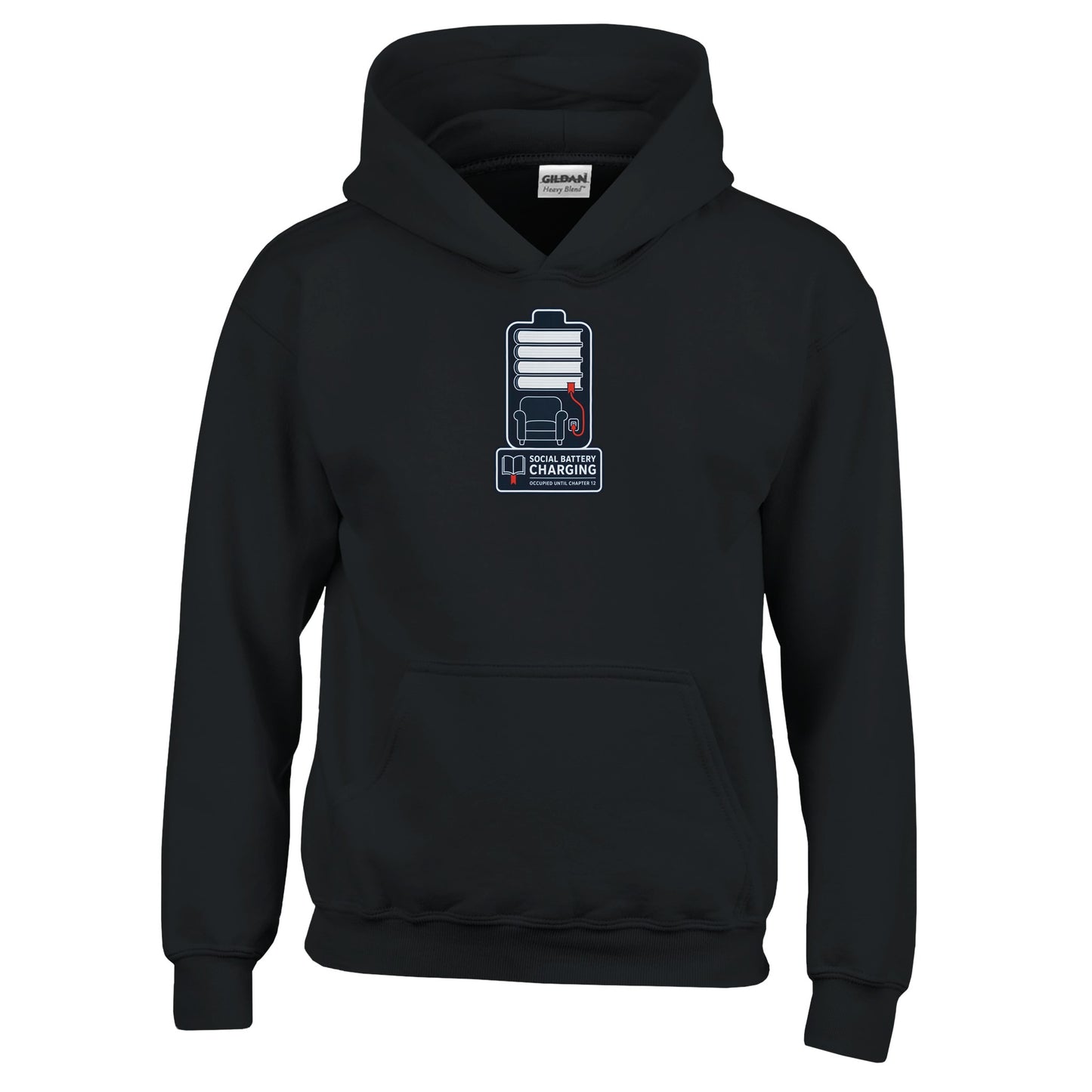Social Battery Charging Kids' Hoodie — product view 3
