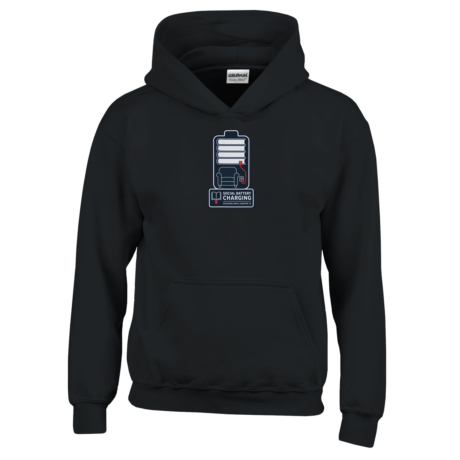 Social Battery Charging Kids' Hoodie — product view 3