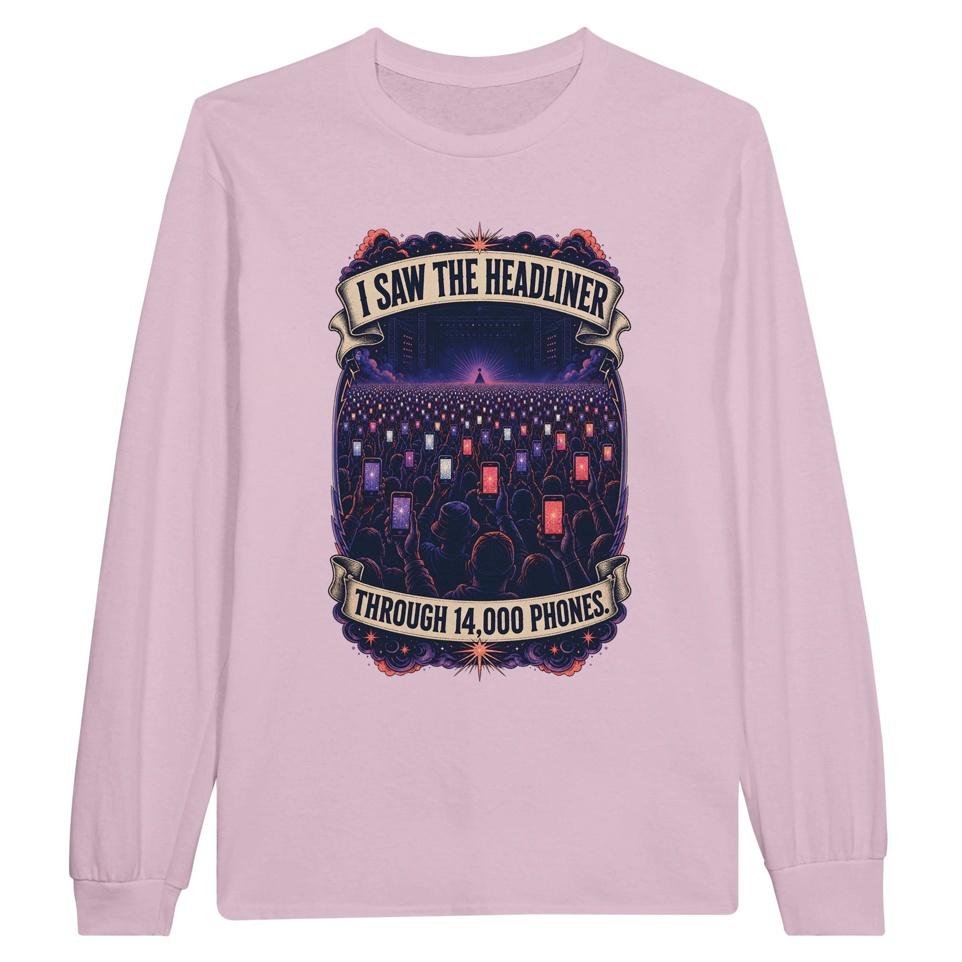The Headliner Through 14,000 Phones Long-Sleeve T-shirt — product view 5