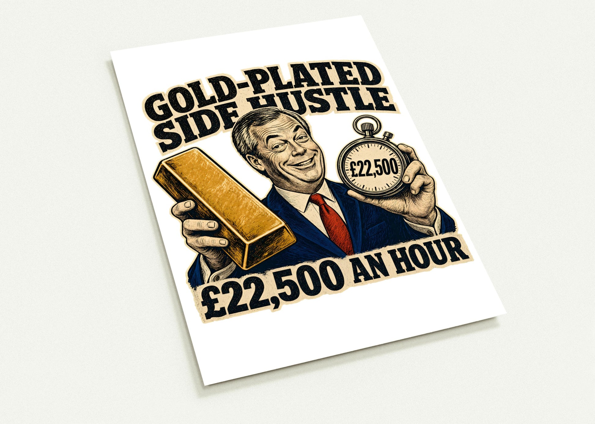 Gold-Plated Side Hustle £22,500 an Hour Postcard Pack — product view 2