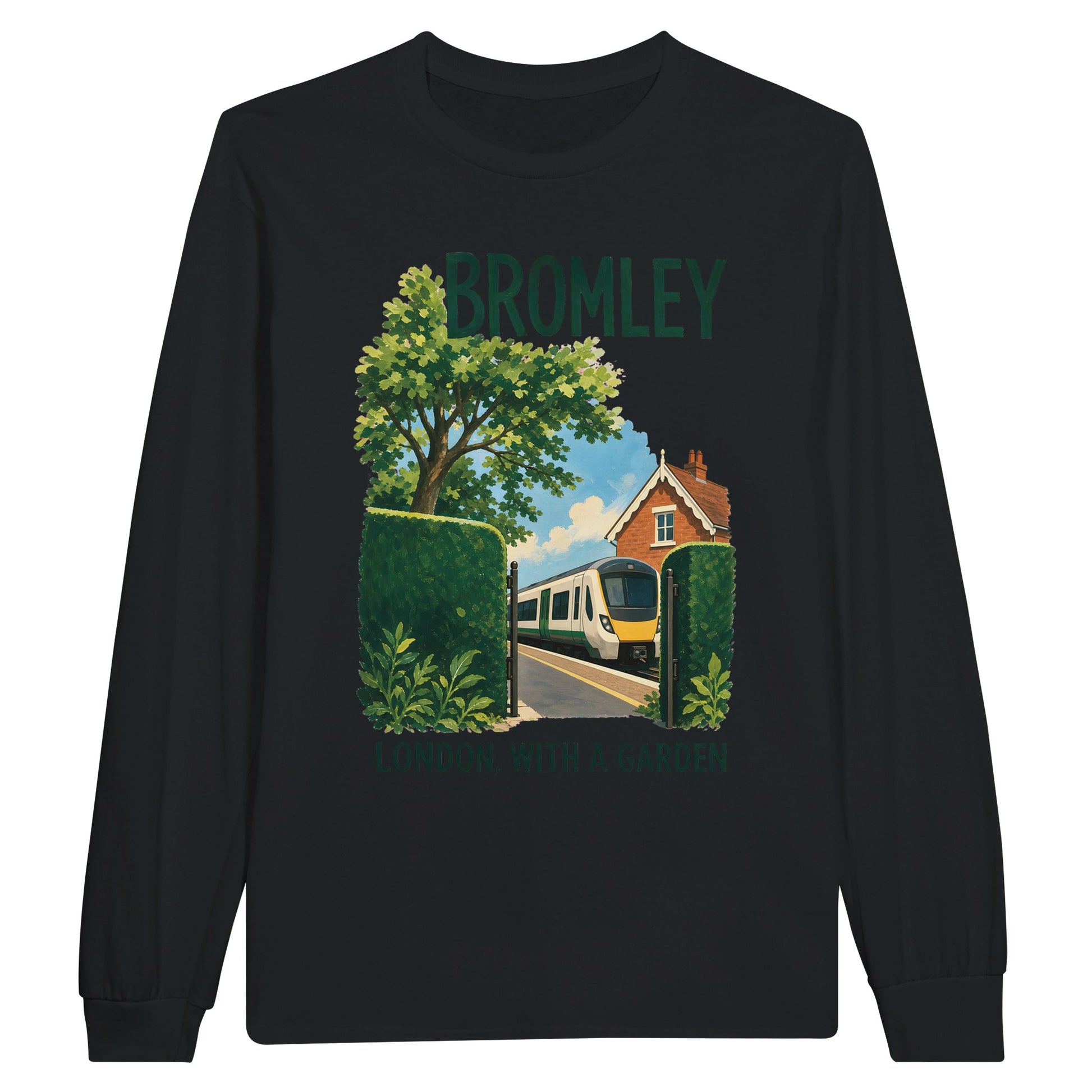 Bromley: London with a Garden Long-Sleeve T-shirt — product view 7