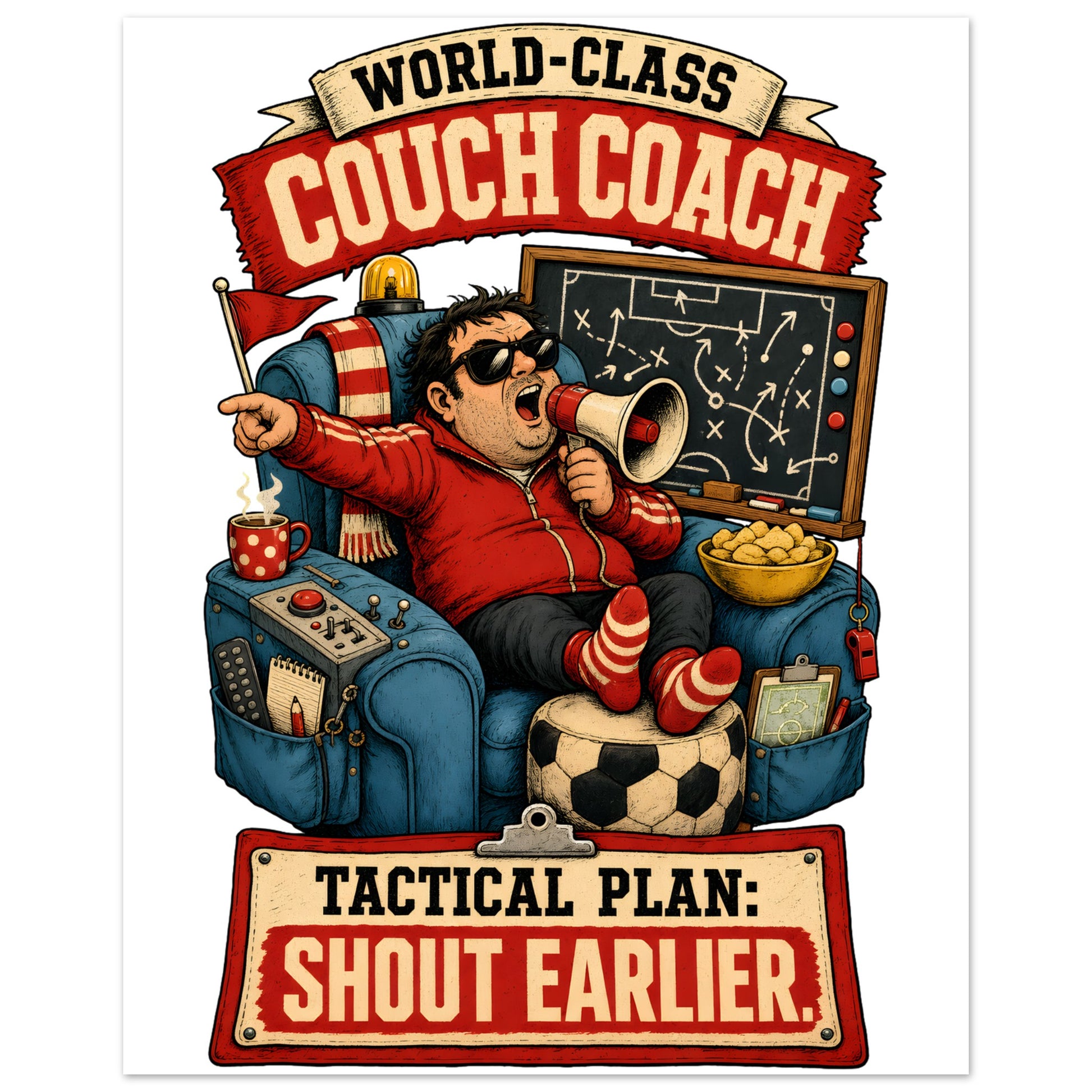 World-Class Couch Coach Aluminium Print — product view 2