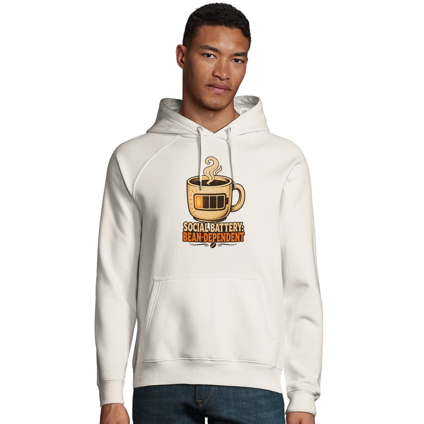 Social Battery: Bean-Dependent Graphic Hoodie — product view 14