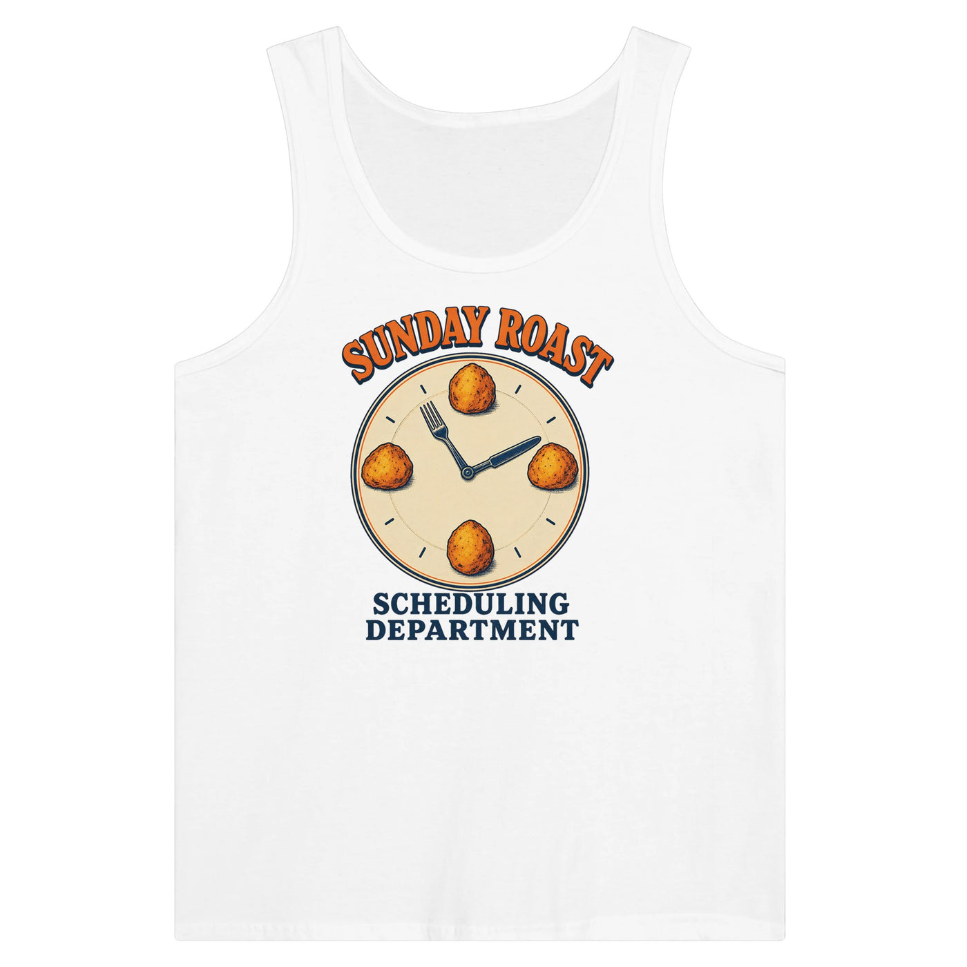 Sunday Roast Scheduling Department Premium Unisex Tank Top
