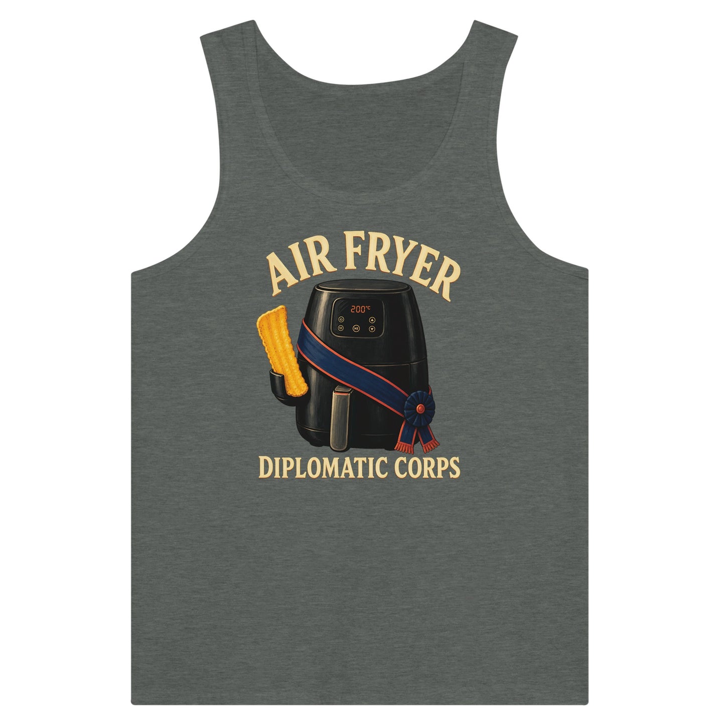 Air Fryer Diplomatic Corps Premium Unisex Tank Top — product view 4
