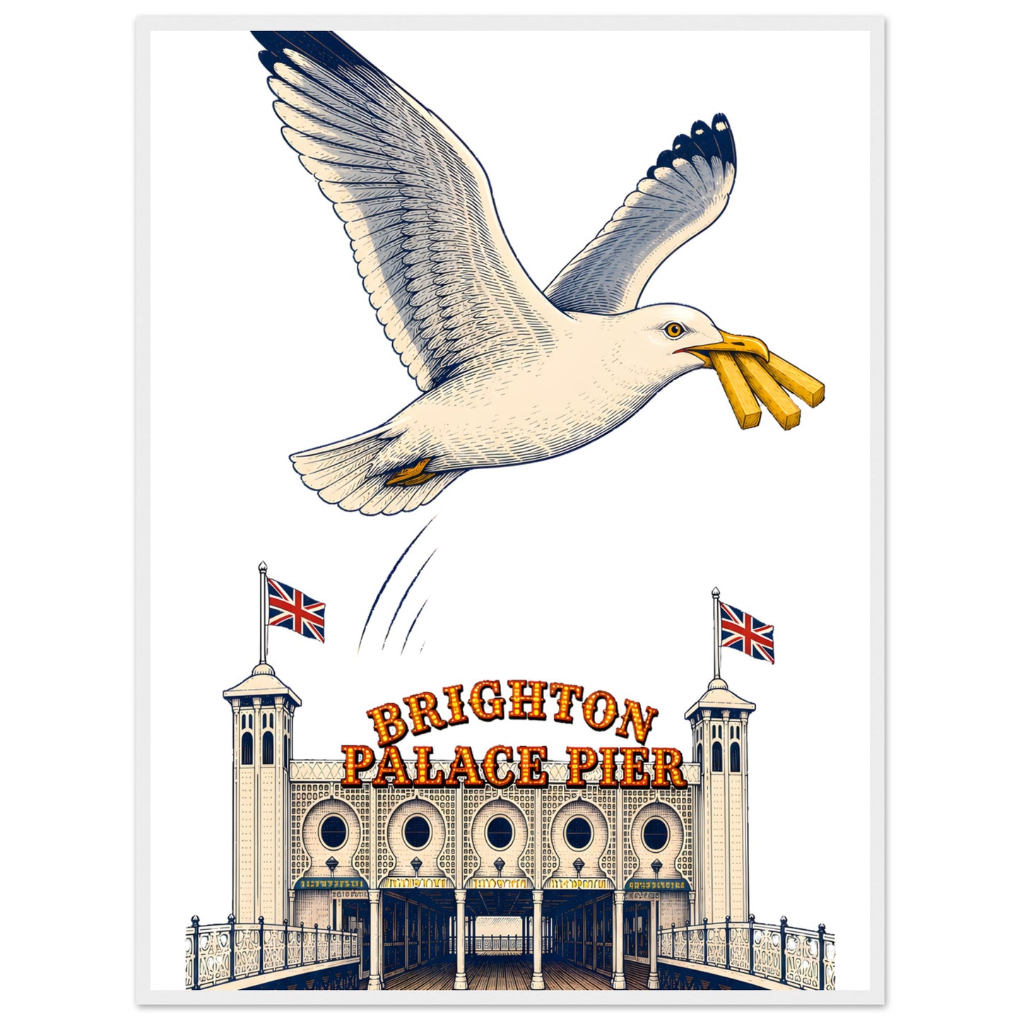 Brighton Palace Pier Chip Heist Framed Wall Art — product view 7