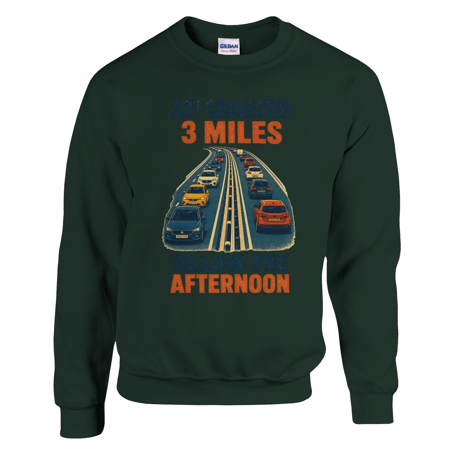 A27 Chichester – 3 Miles, Allow the Afternoon Sweatshirt — product view 7