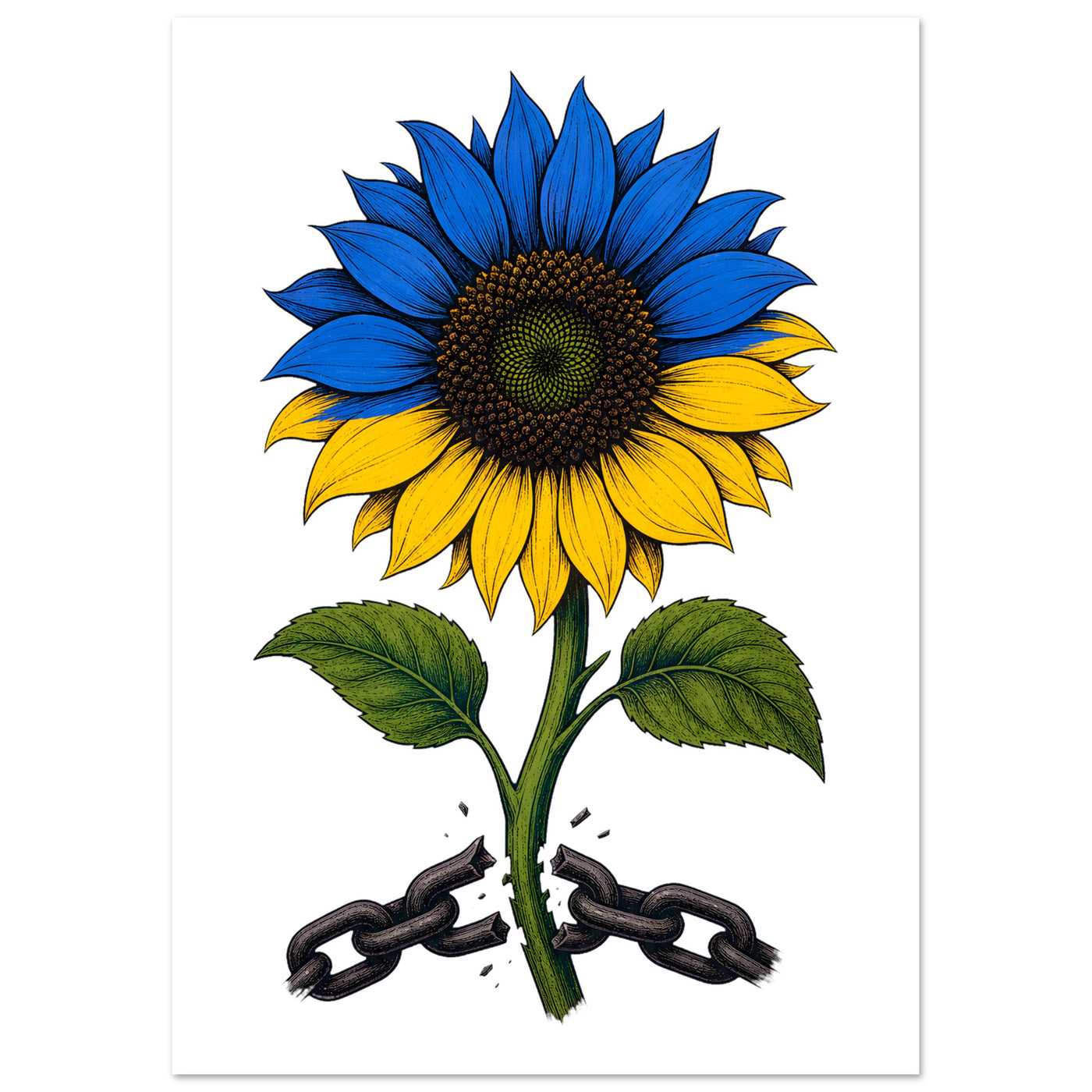 Ukraine Freedom Sunflower Poster
