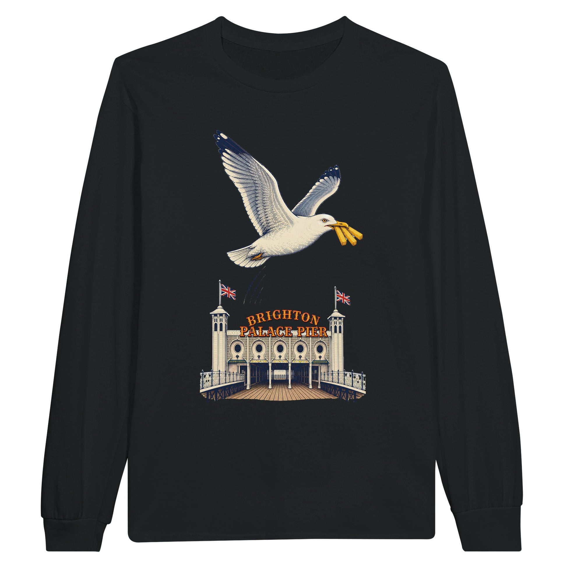 Brighton Palace Pier Chip Heist Long-Sleeve T-shirt — product view 7