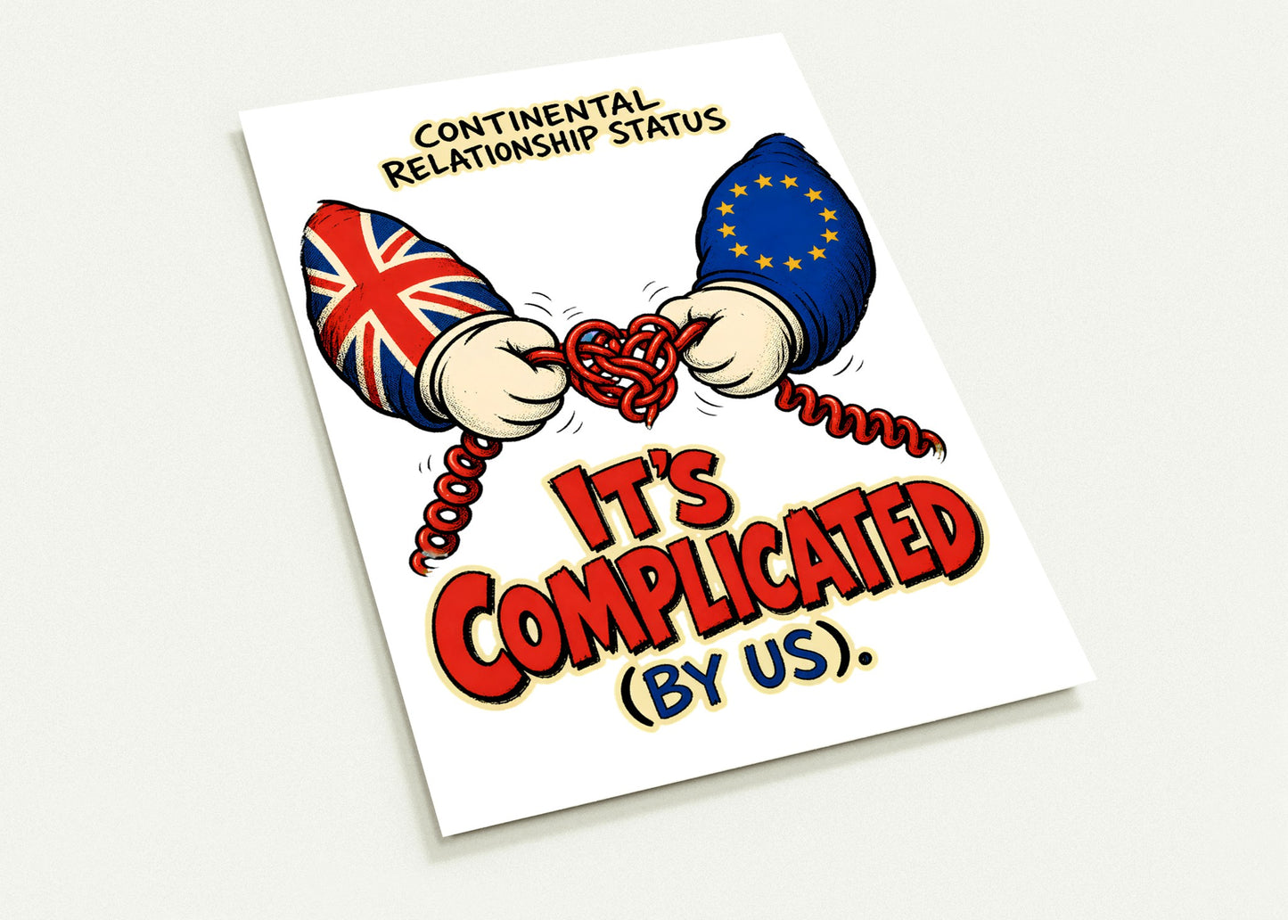It's Complicated (By Us) UK–EU 1990s Cartoon Postcard Pack — product view 2