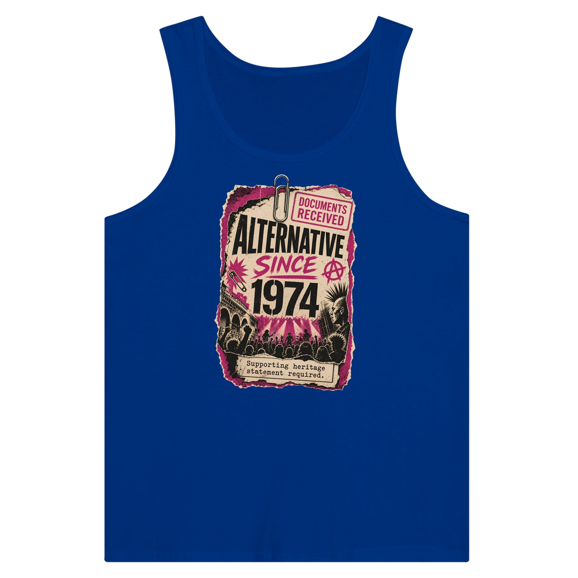 Camden Alternative Since 1974 — Illustrated Premium Unisex Tank Top — product view 3