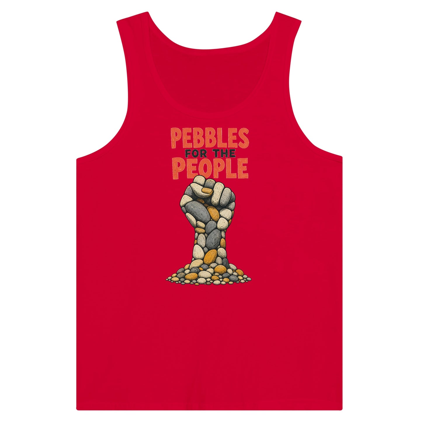 Pebbles for the People Graphic Premium Unisex Tank Top — product view 12
