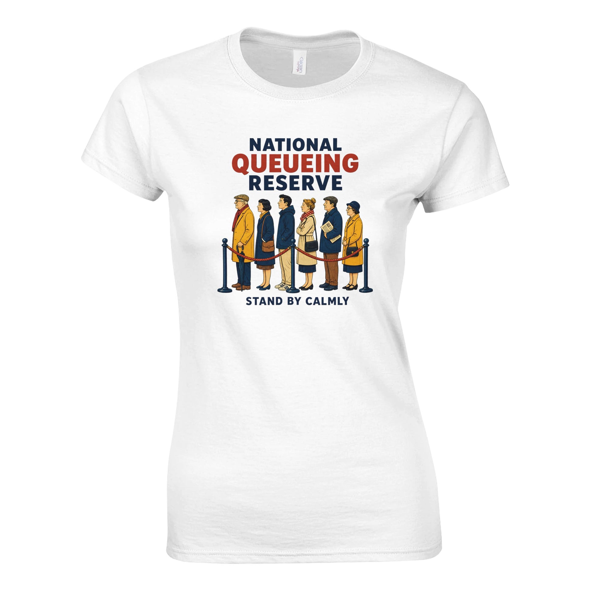 National Queueing Reserve – British Queue Graphic Women's T-shirt — product view 1