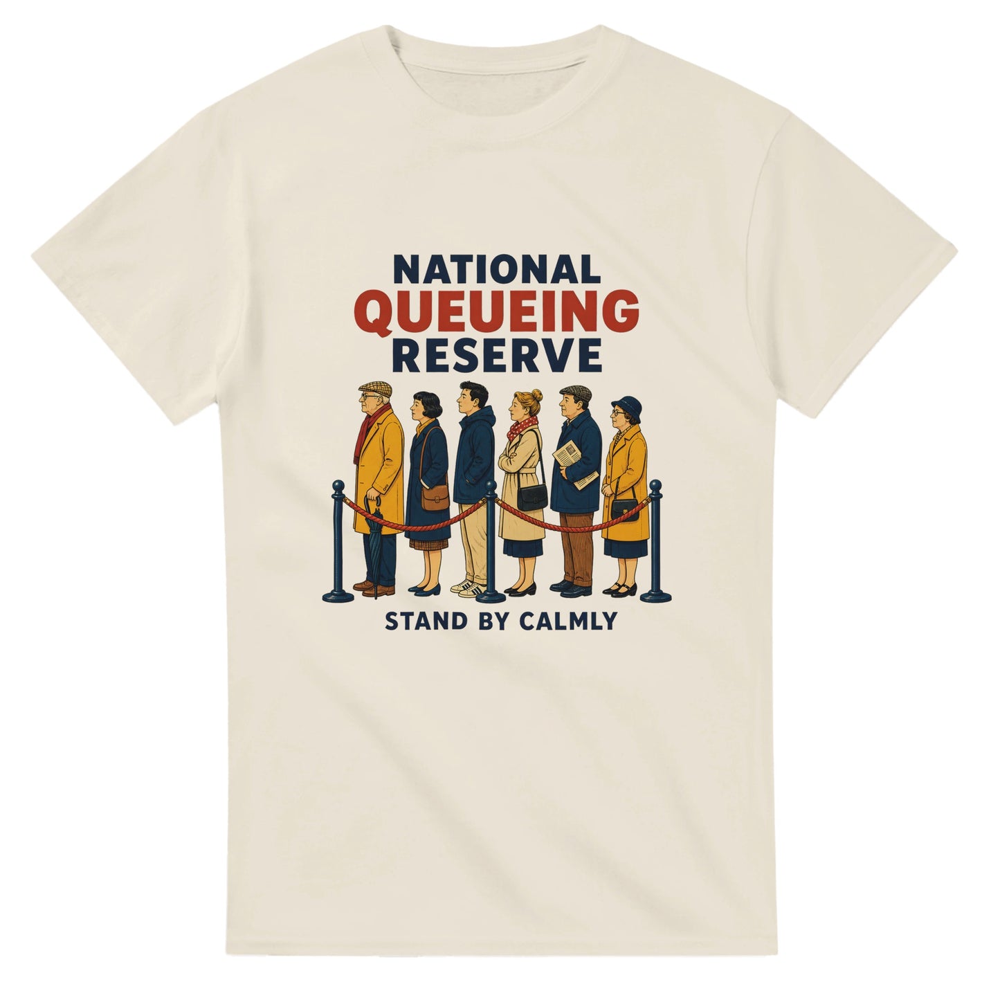 National Queueing Reserve – British Queue Graphic T-shirt — product view 8