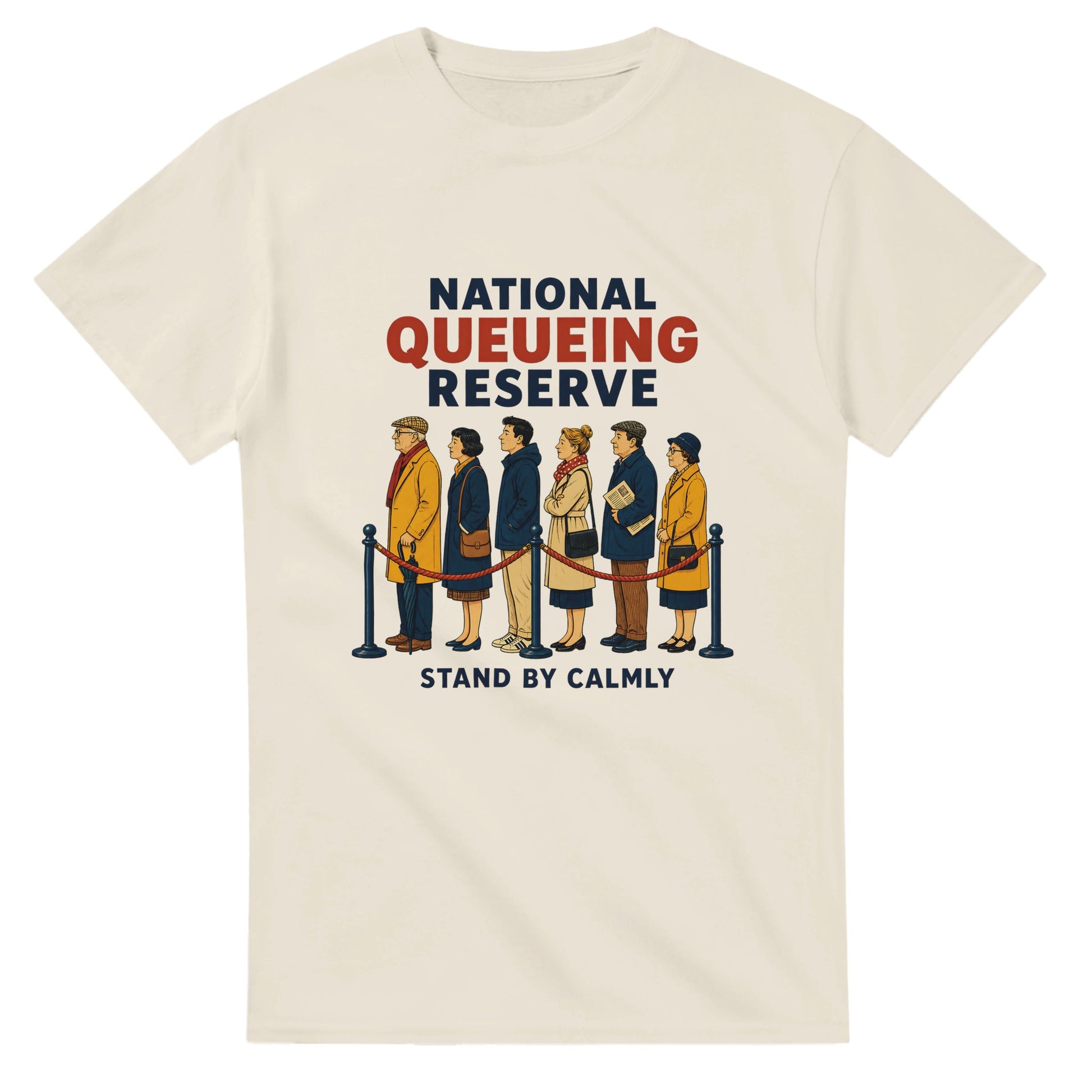National Queueing Reserve – British Queue Graphic T-shirt — product view 8