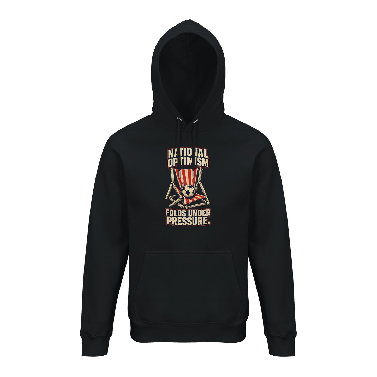 National Optimism Folds Under Pressure Football Hoodie — product view 2