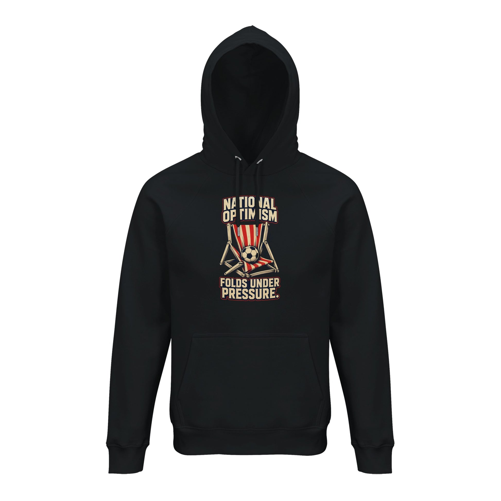 National Optimism Folds Under Pressure Football Hoodie — product view 2