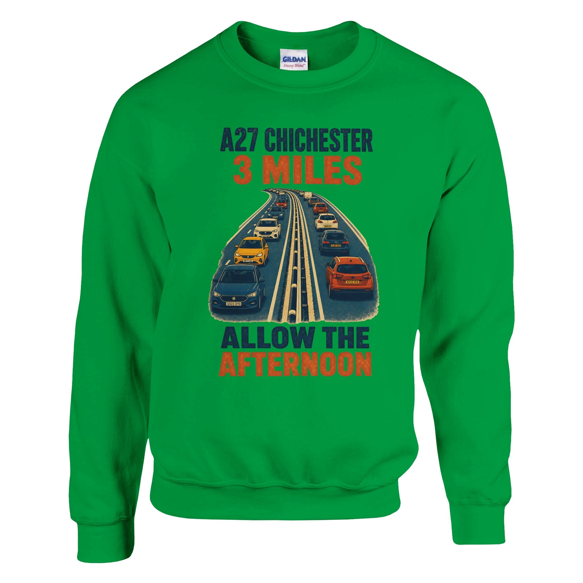 A27 Chichester – 3 Miles, Allow the Afternoon Sweatshirt — product view 4