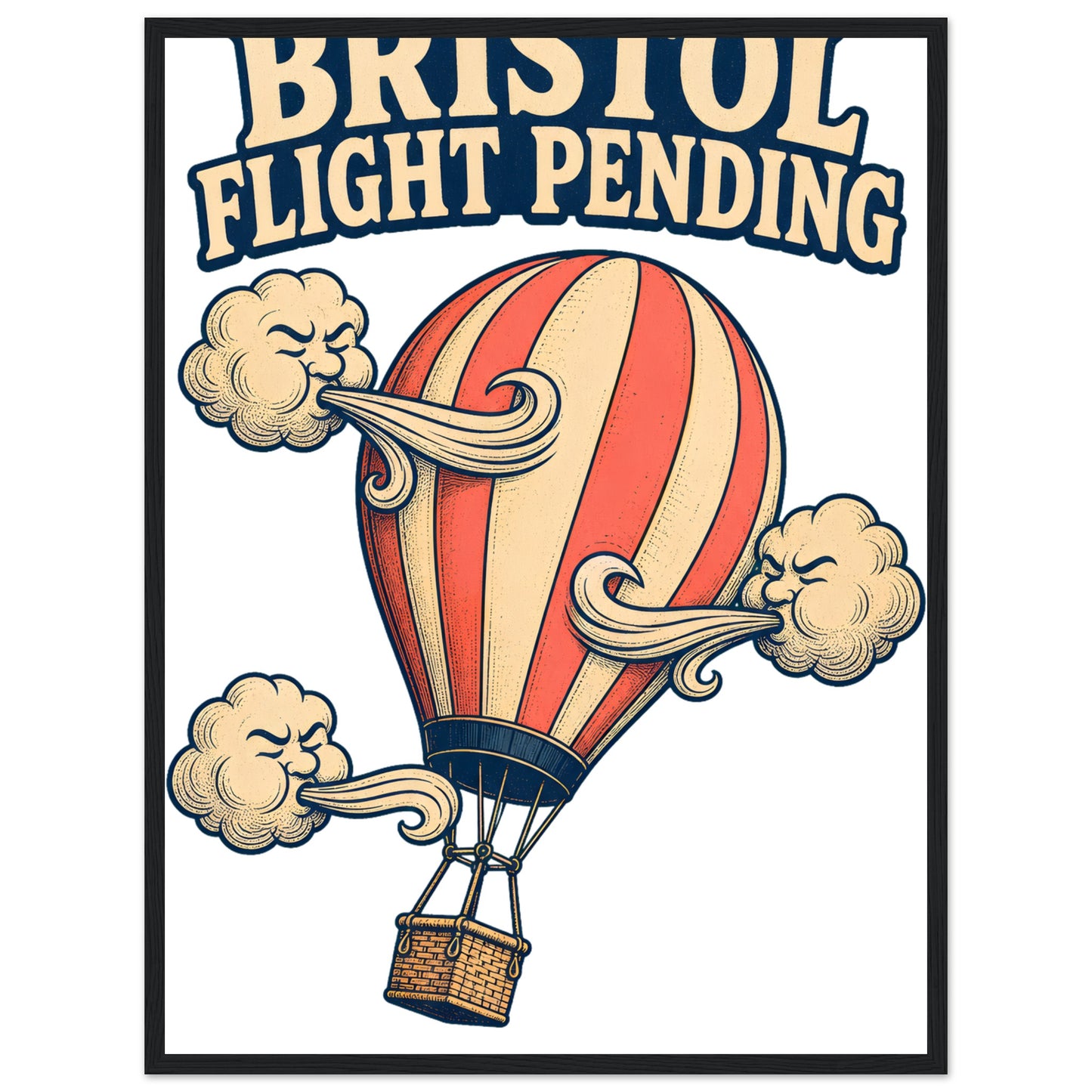 Bristol Flight Pending – Weather Desk Framed Wall Art — product view 4