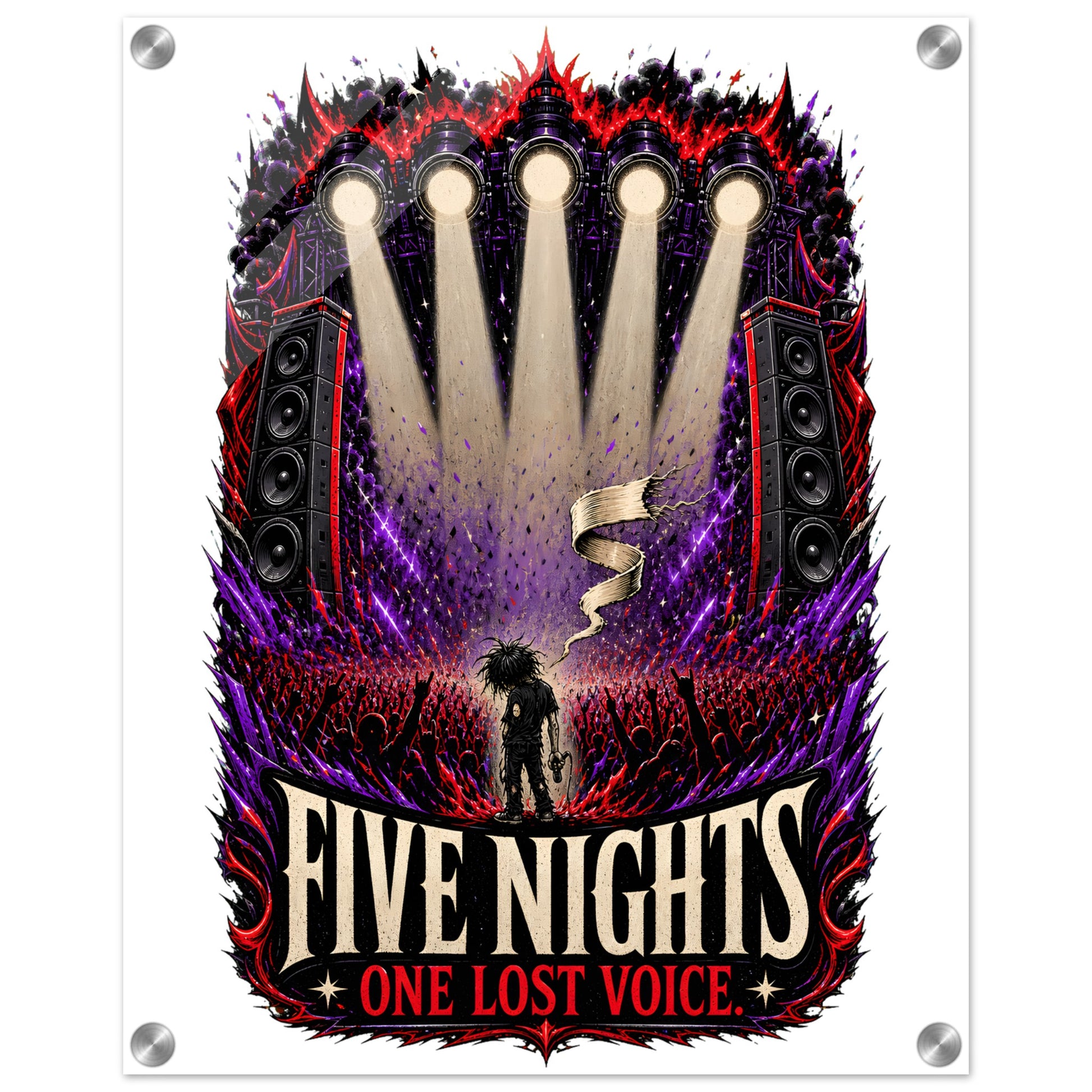 Five Nights, One Lost Voice Acrylic Print — product view 2