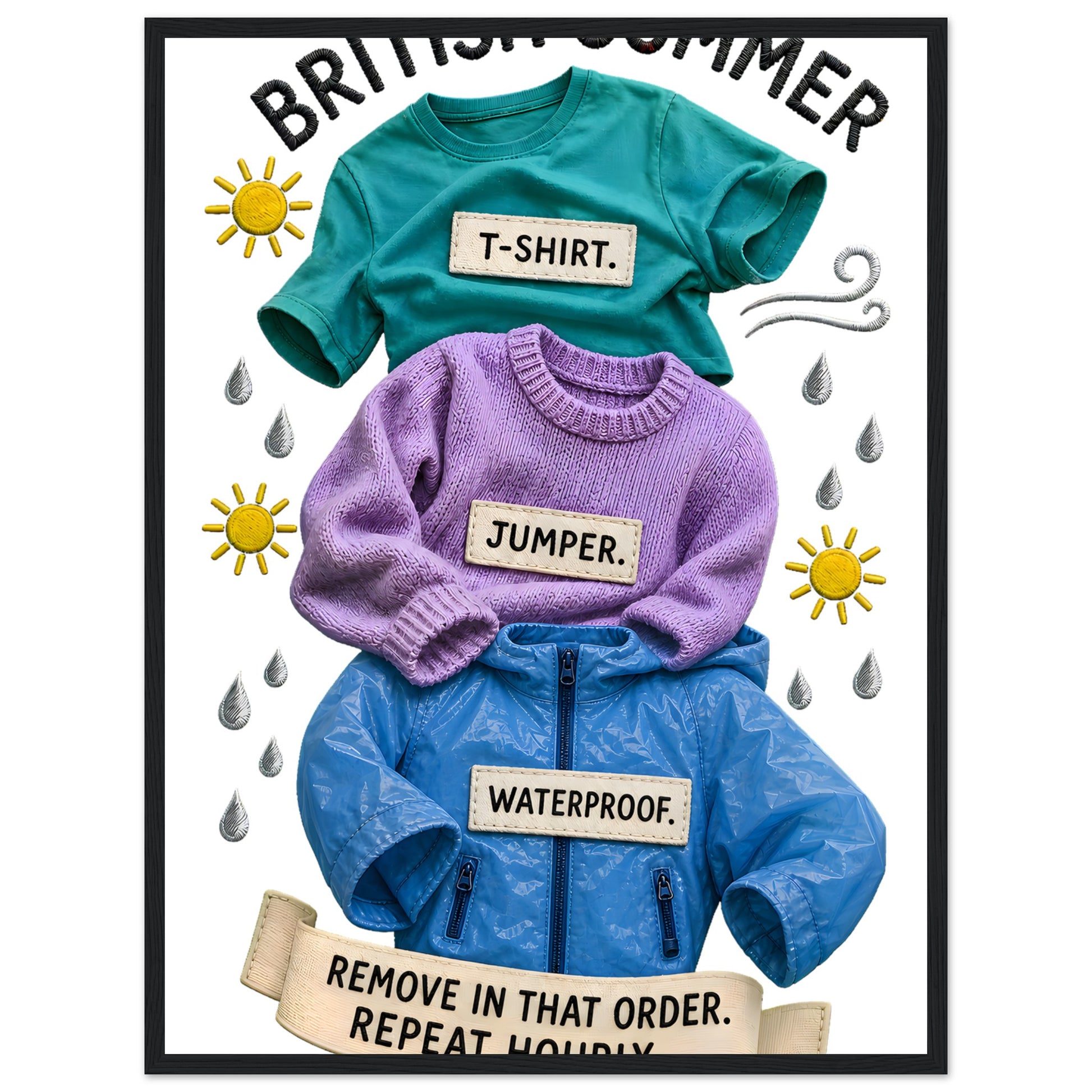 British Summer: Repeat Layers Hourly Framed Wall Art — product view 4
