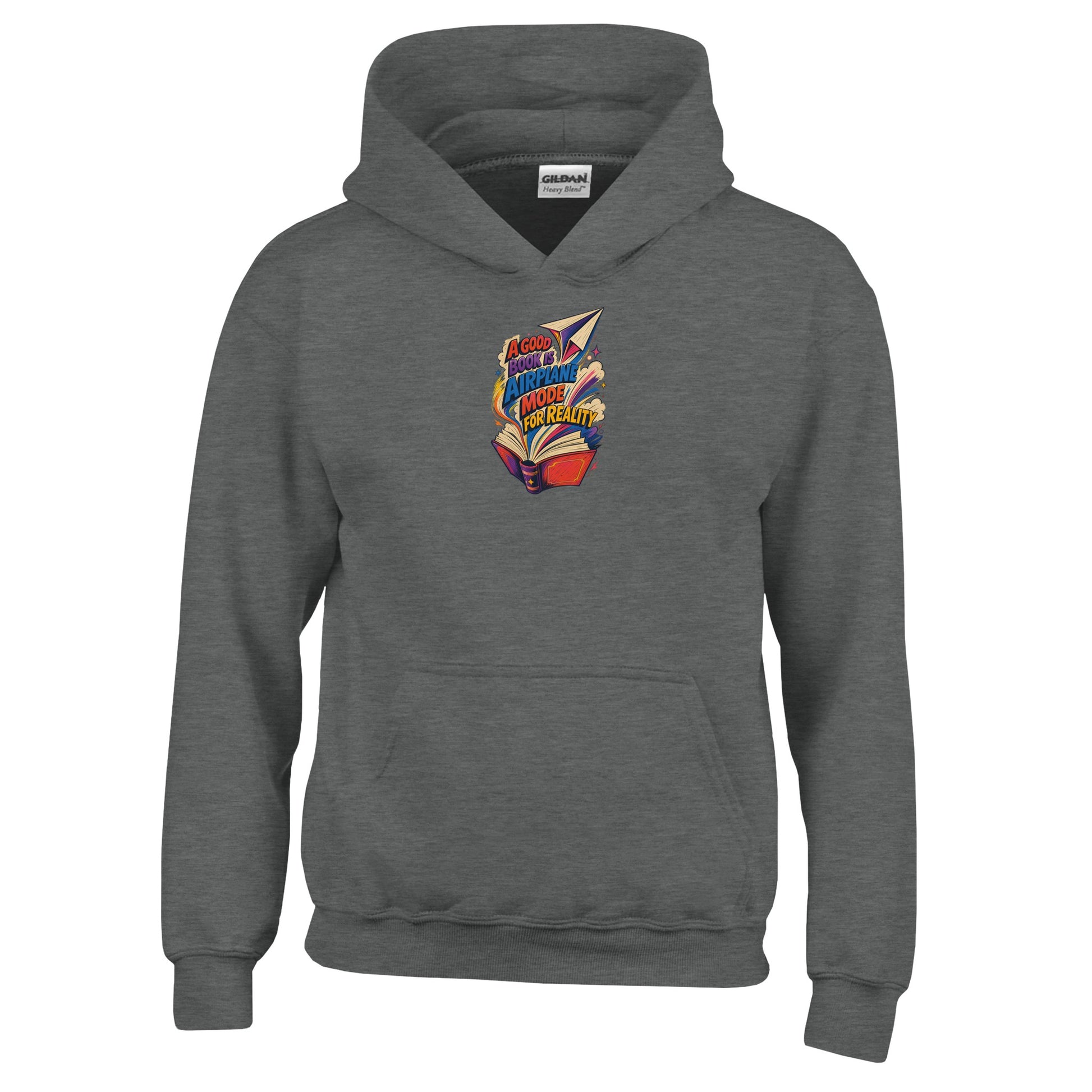 A Good Book Is Airplane Mode for Reality Kids' Hoodie — product view 2