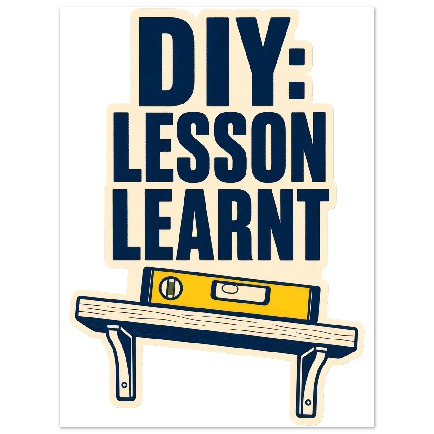 DIY: Lesson Learnt Wonky Shelf Graphic Aluminium Print