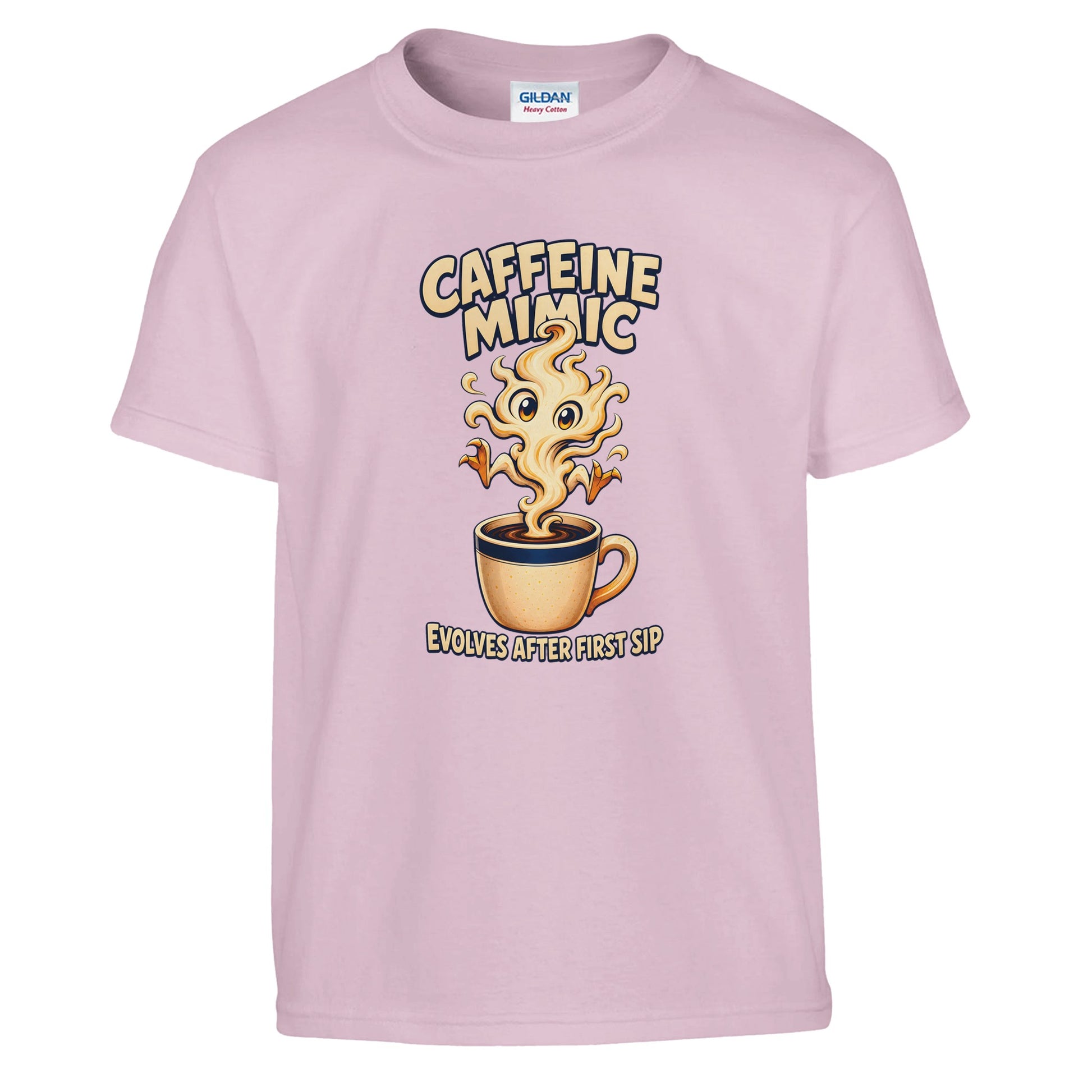 Caffeine Mimic – Evolves After First Sip Kids' T-shirt — product view 9