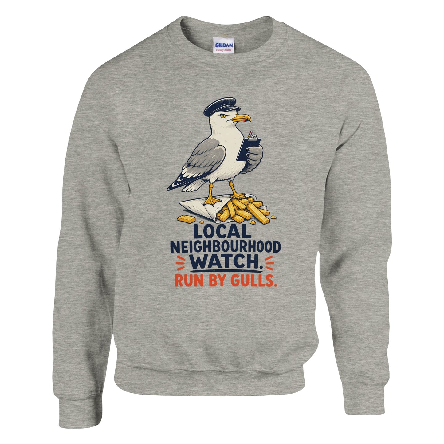 Local Neighbourhood Watch: Run by Gulls Sweatshirt — product view 17