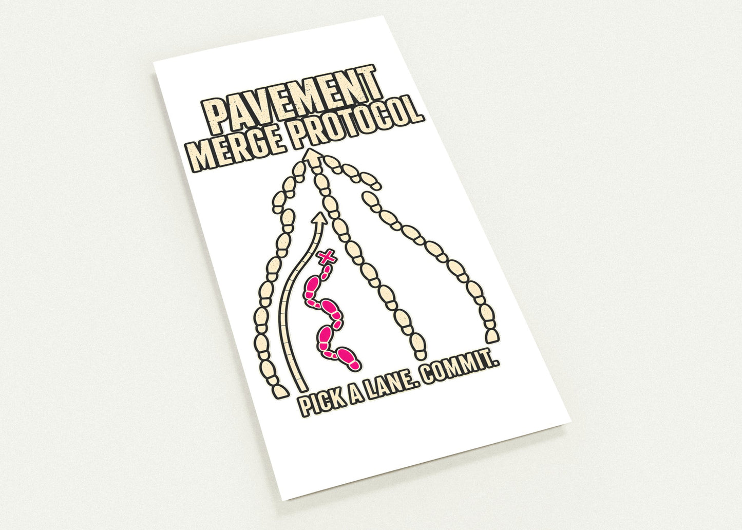 Pavement Merge Protocol — Pick a Lane Postcard Pack — product view 1