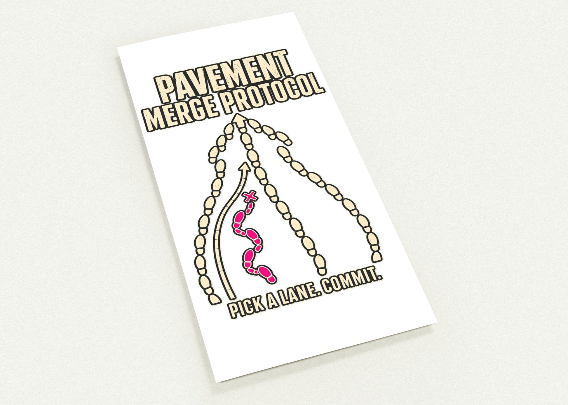Pavement Merge Protocol — Pick a Lane Postcard Pack — product view 1