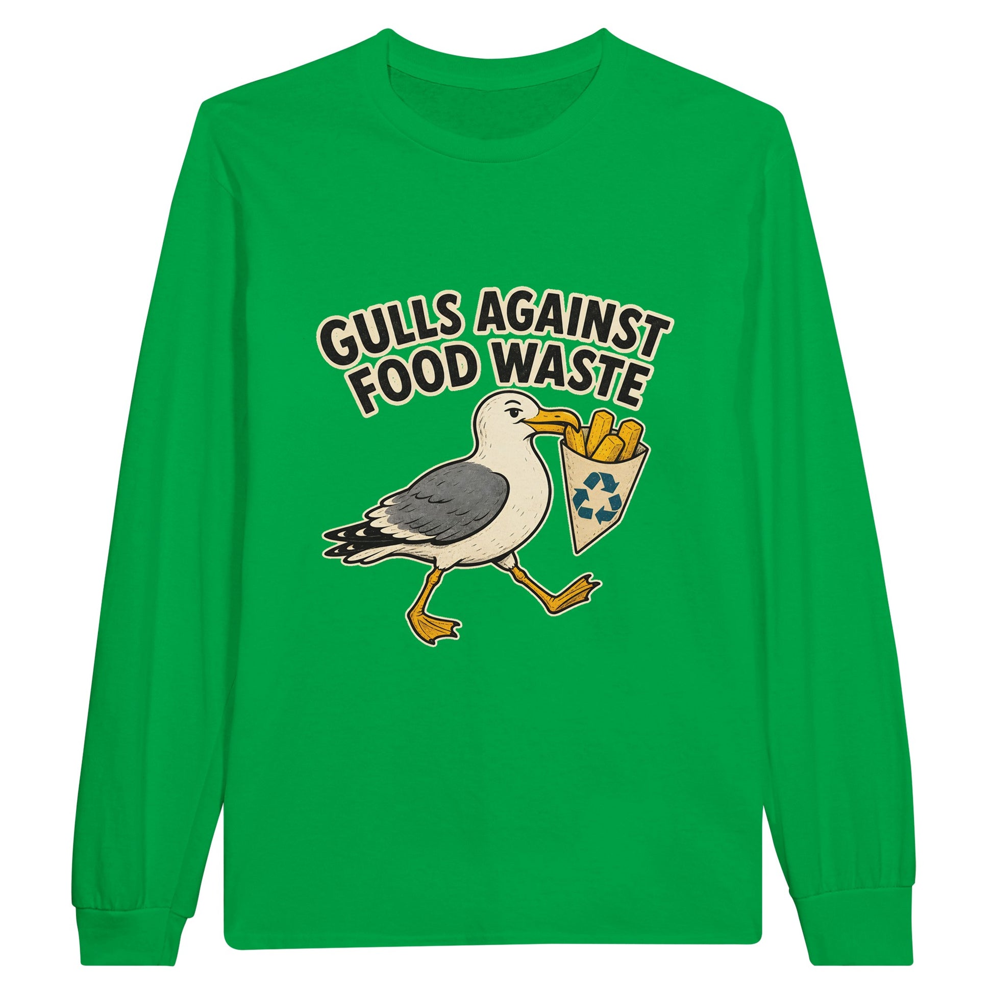 Gulls Against Food Waste Graphic Long-Sleeve T-shirt — product view 12