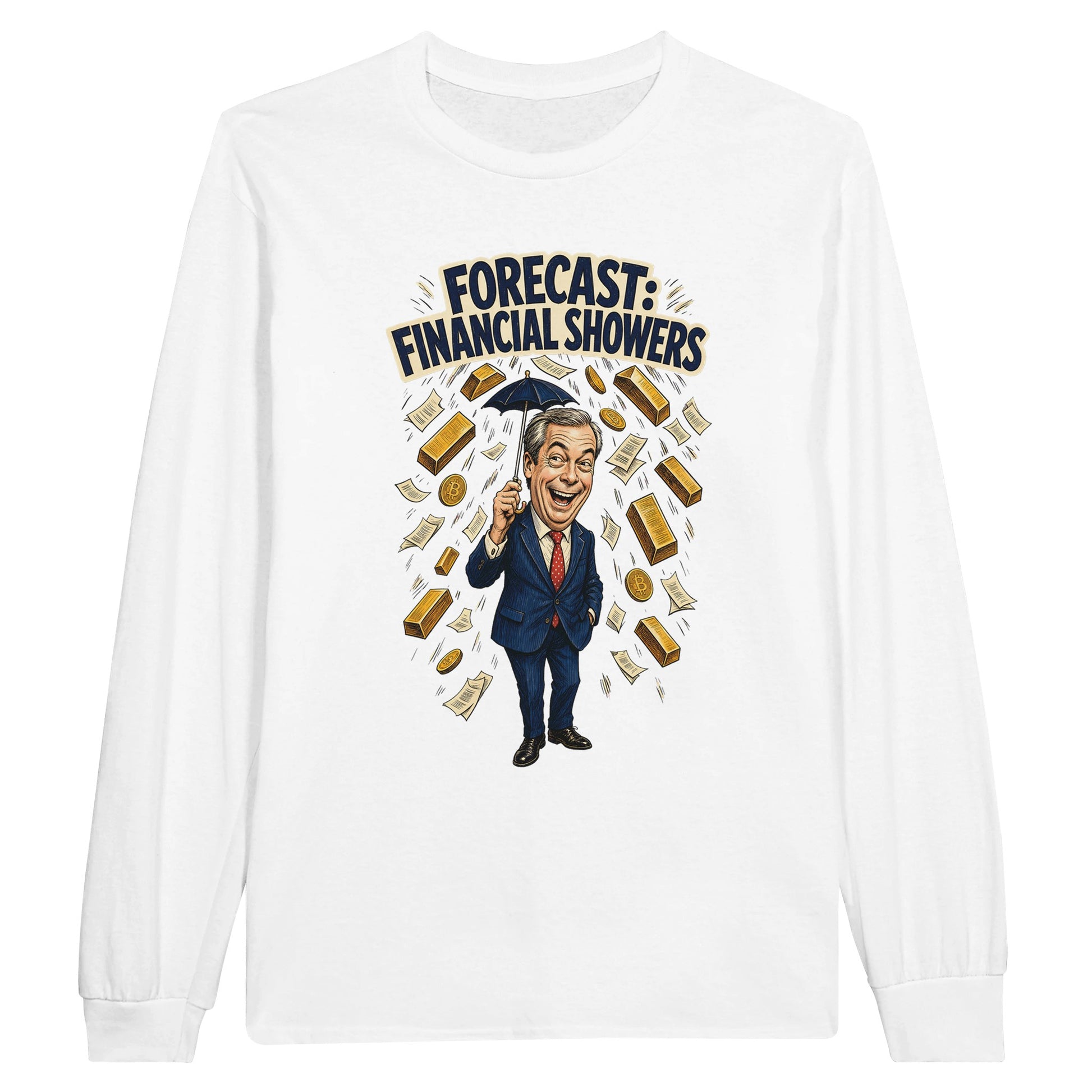 Forecast: Financial Showers Long-Sleeve T-shirt — product view 1