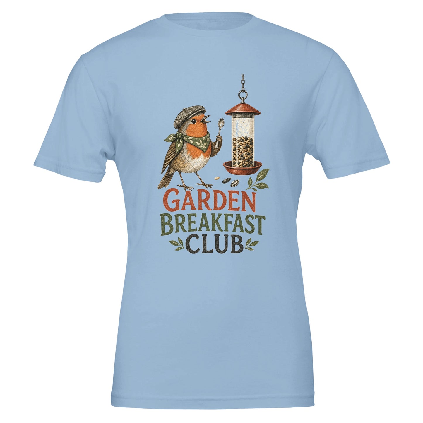 Garden Breakfast Club Robin Graphic T-shirt — product view 2