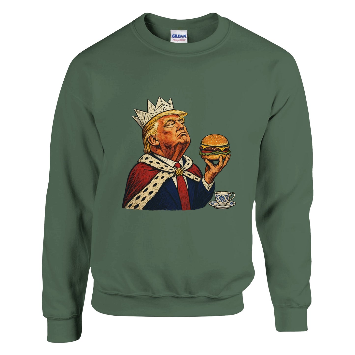 The Very Temporary Monarch — Trump Satire Sweatshirt — product view 17