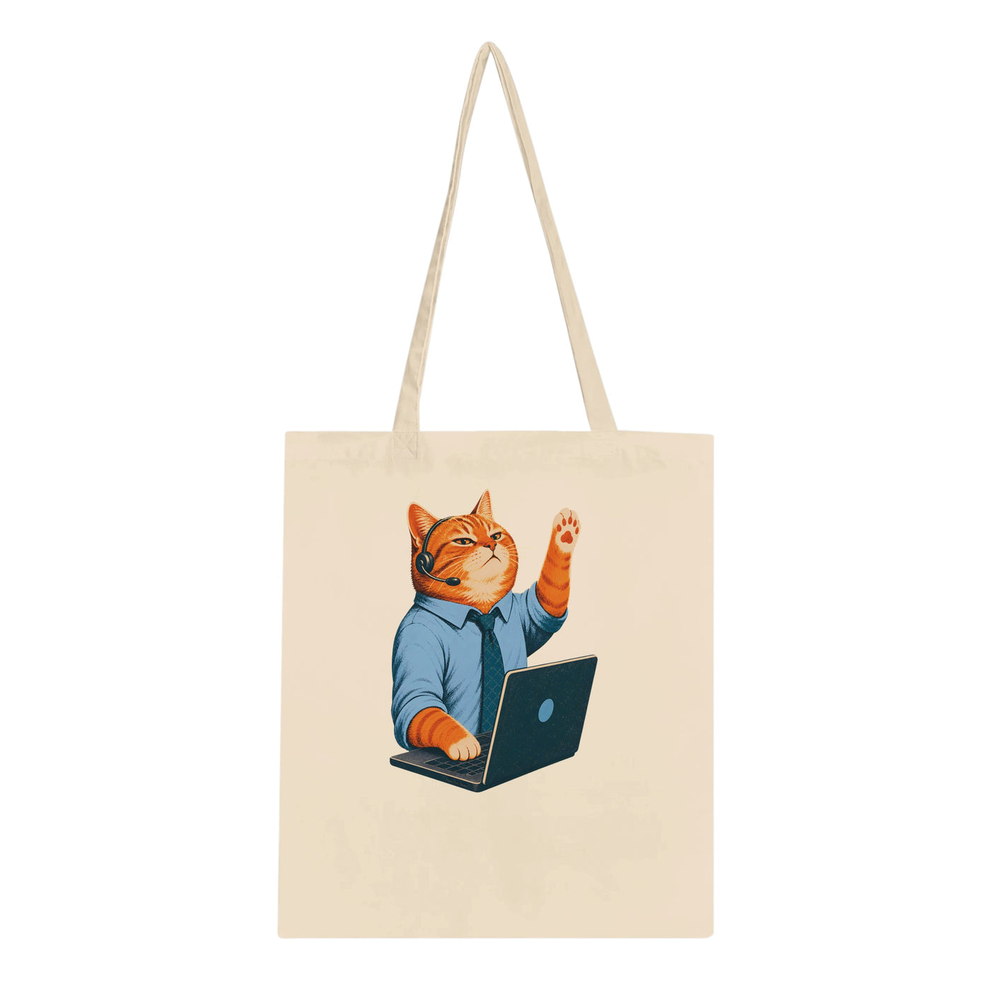 Cat Calls the Meeting Tote Bag