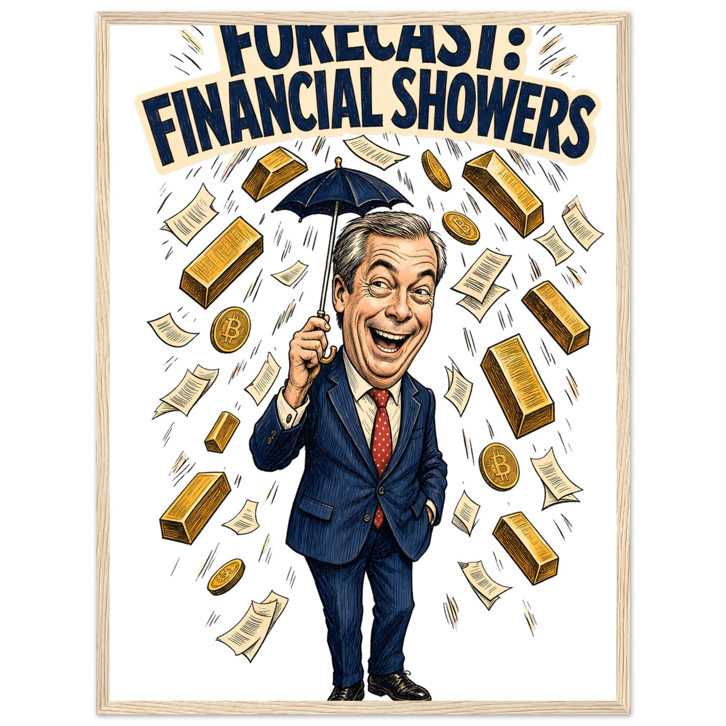 Forecast: Financial Showers Framed Wall Art — product view 9