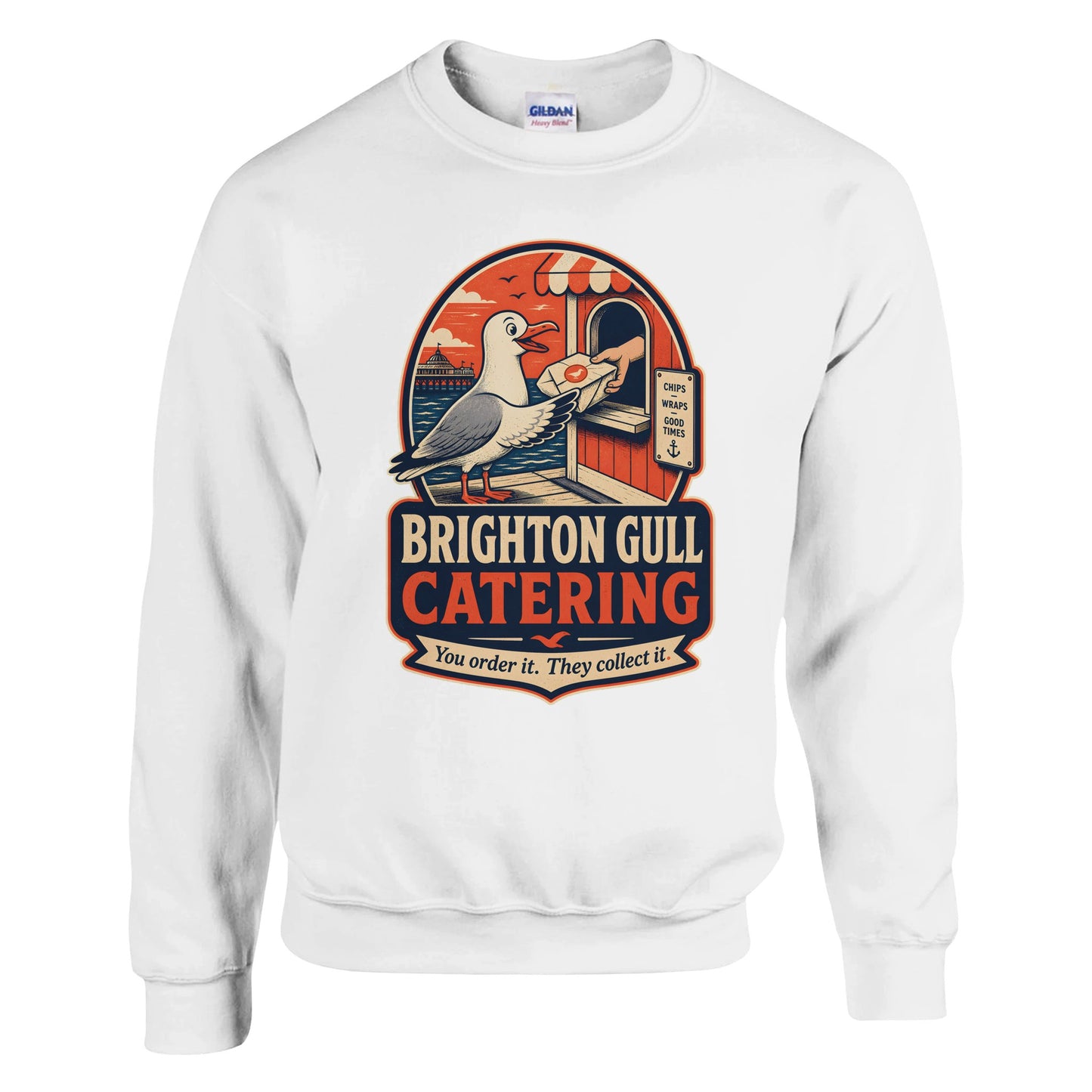 Brighton Gull Catering — Illustrated Sweatshirt — product view 1