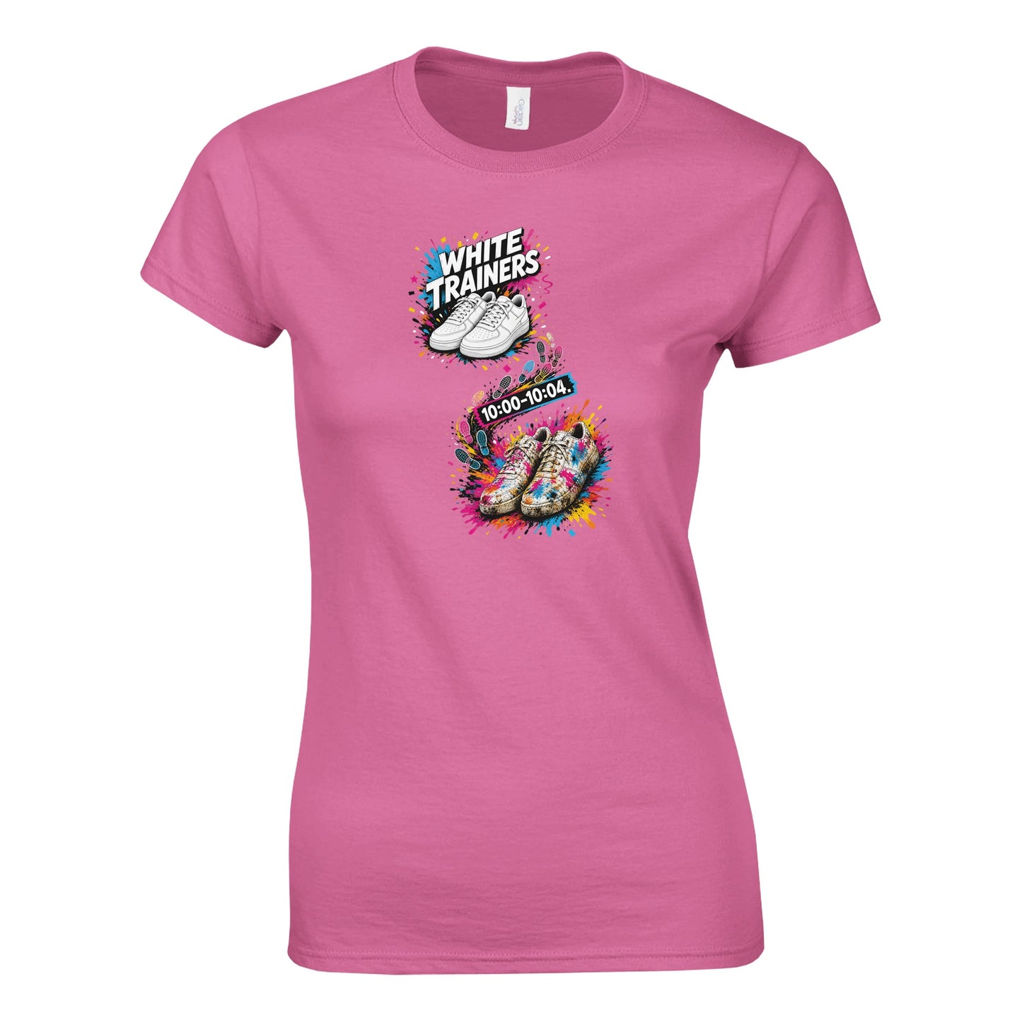 White Trainers: 10:00–10:04 Women's T-shirt — product view 4