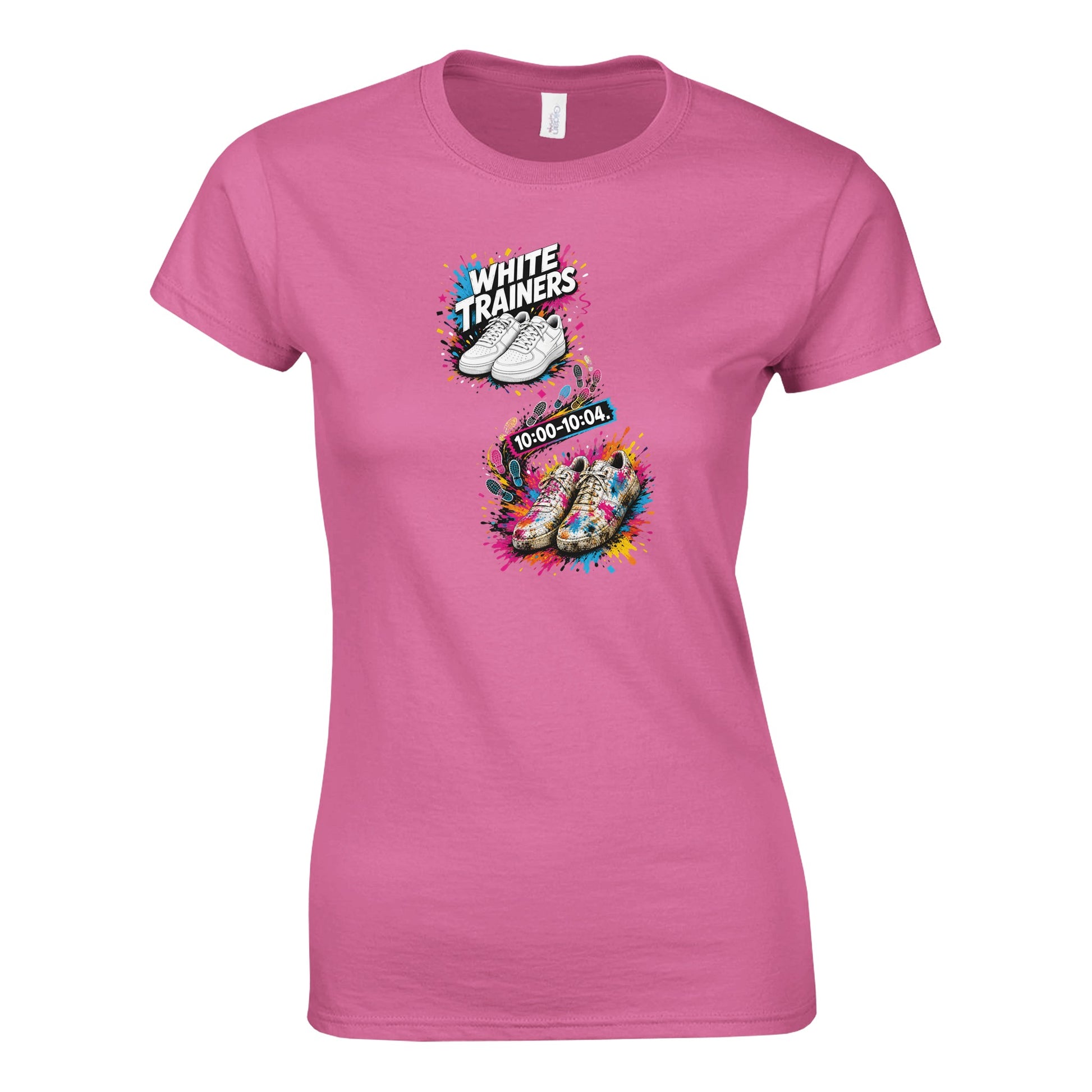 White Trainers: 10:00–10:04 Women's T-shirt — product view 4