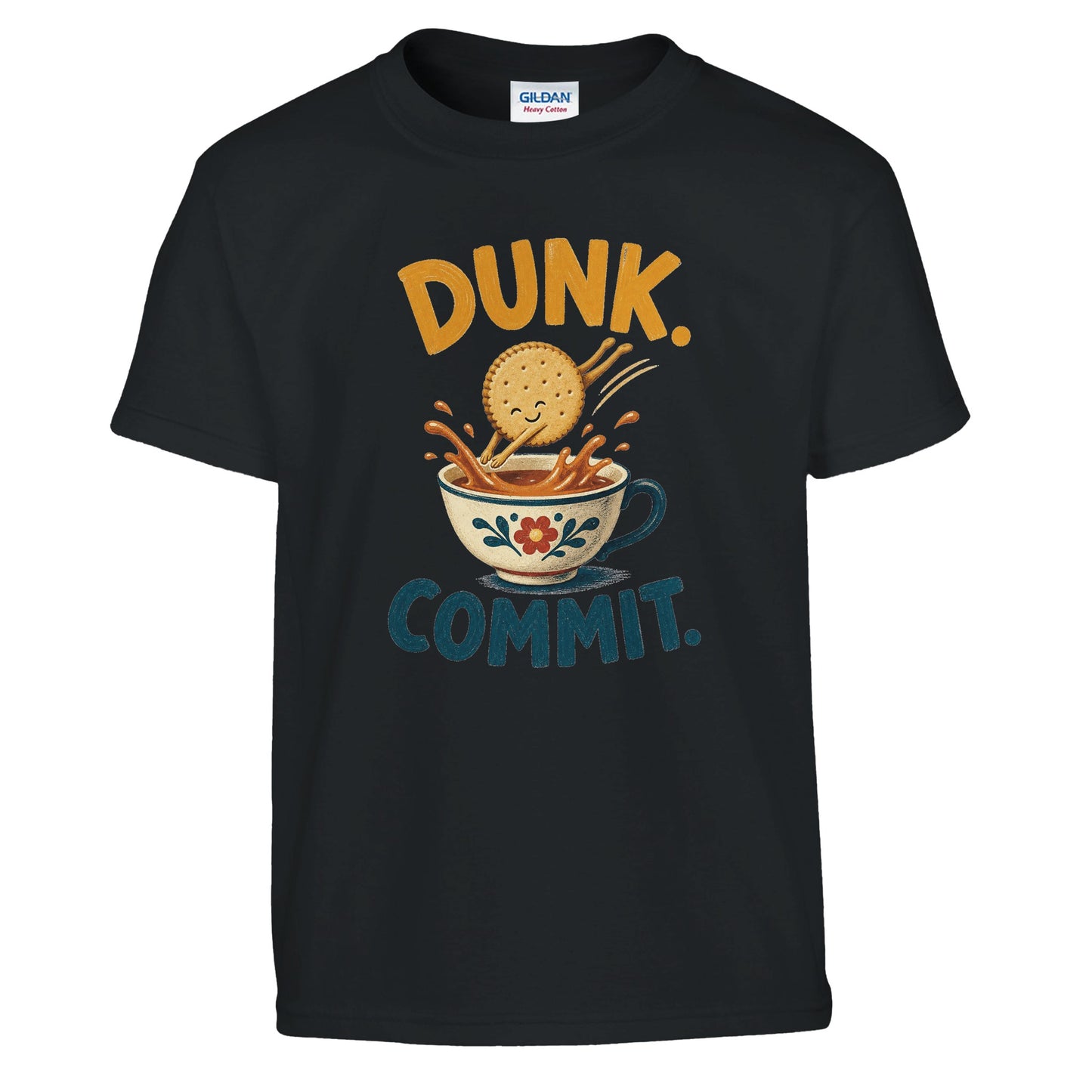Dunk. Commit. Tea Biscuit Graphic Kids' T-shirt — product view 2