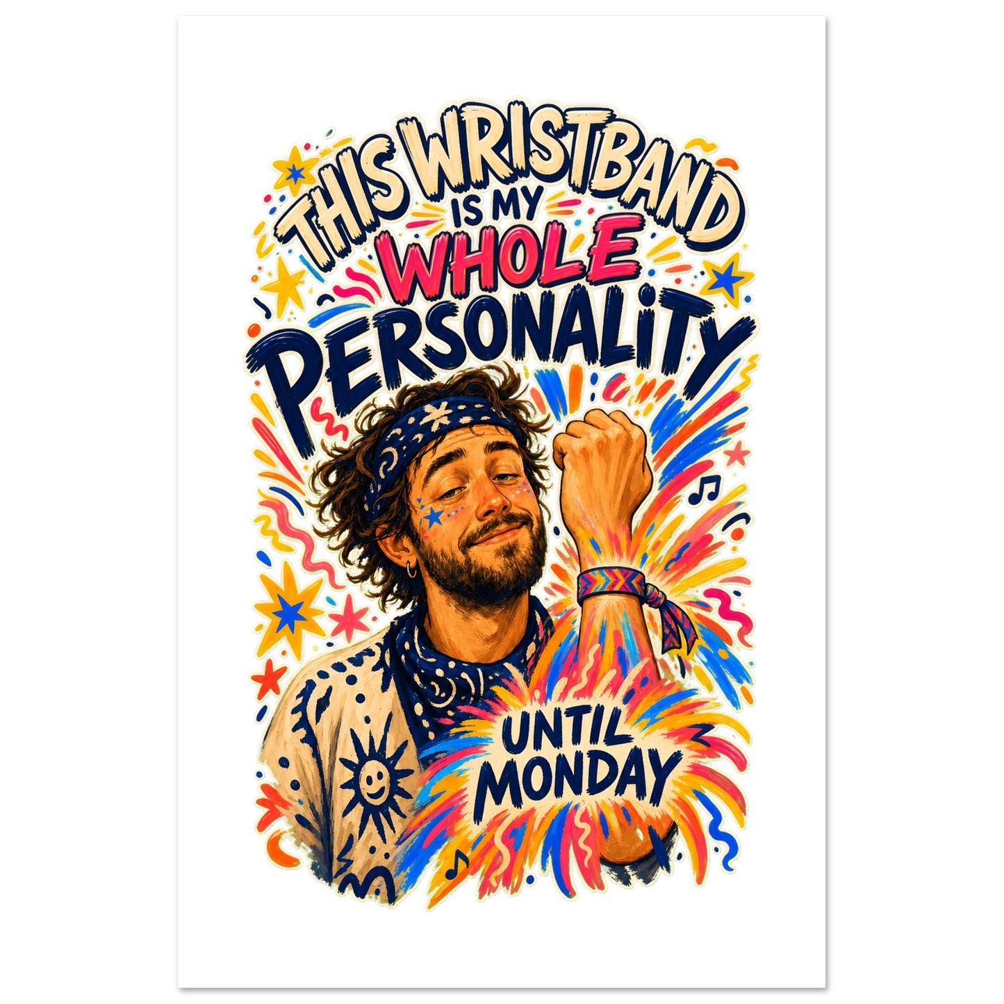 This Wristband Is My Whole Personality Until Monday Poster — product view 6