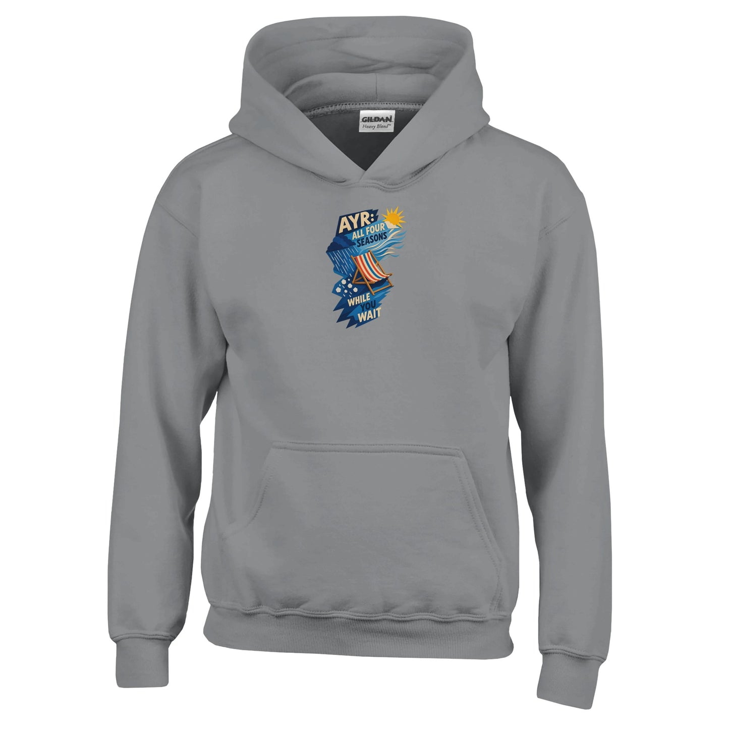 Ayr: All Four Seasons While You Wait Kids' Hoodie — product view 13