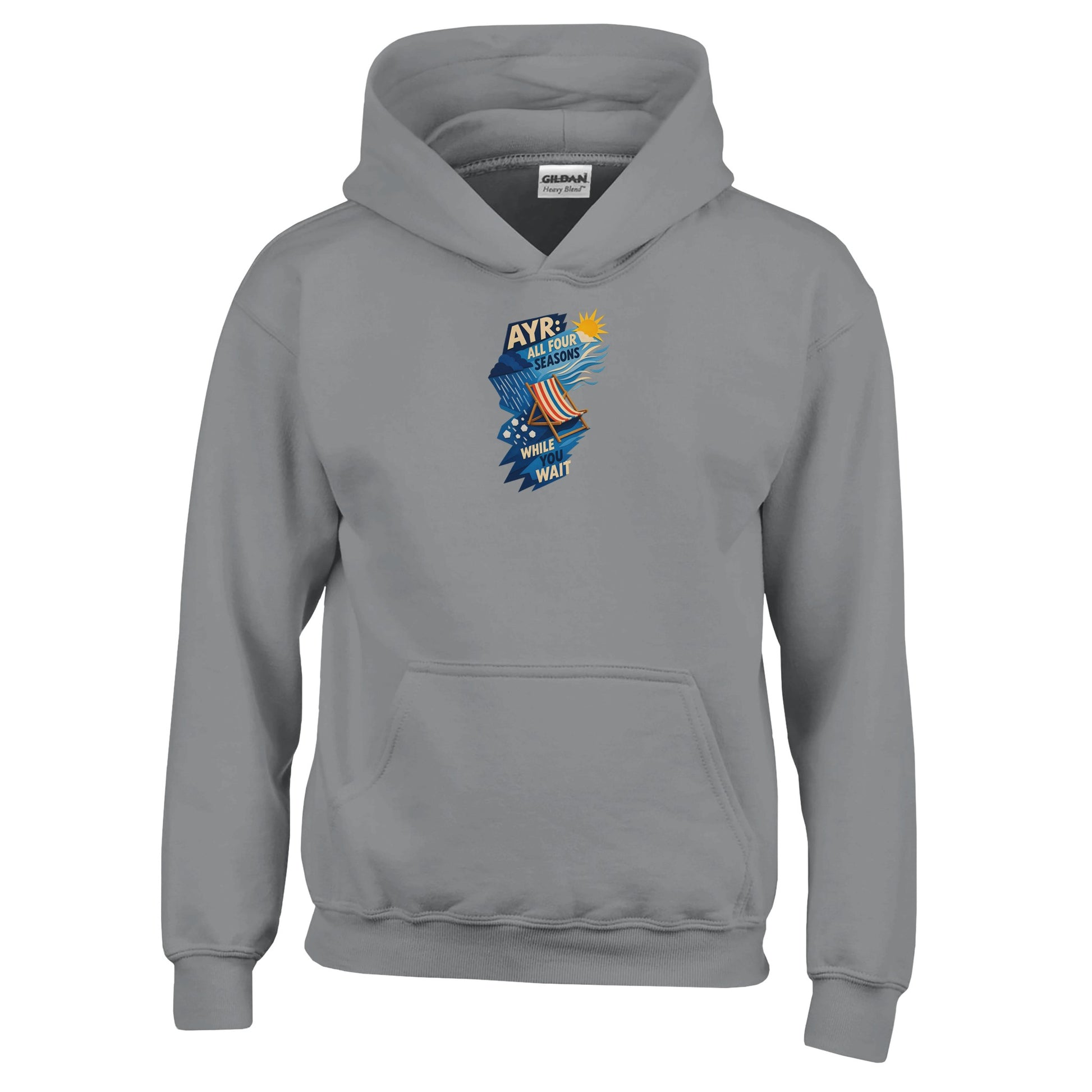 Ayr: All Four Seasons While You Wait Kids' Hoodie — product view 13